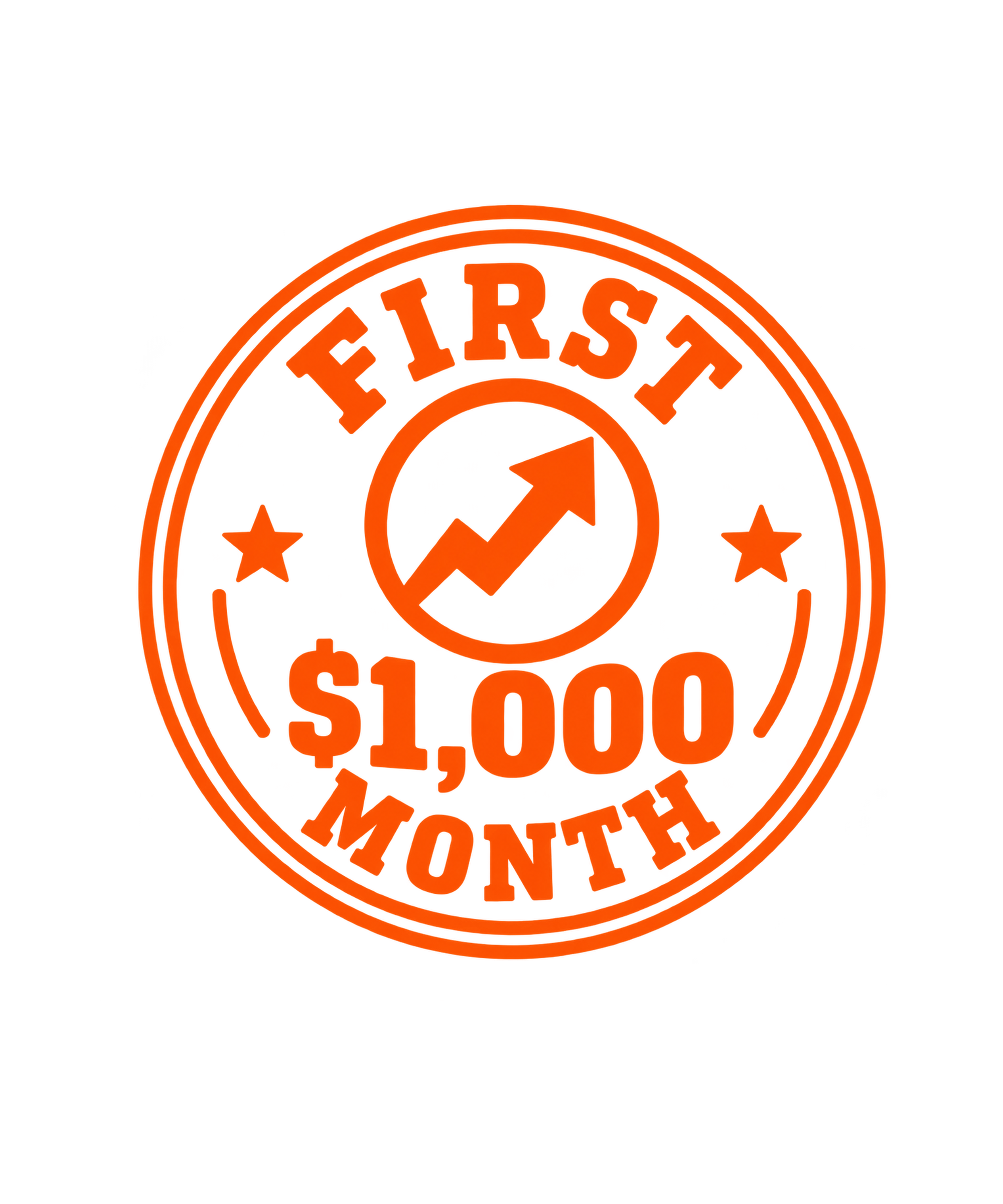 First $1,000 Month Tee — Black, view 3
