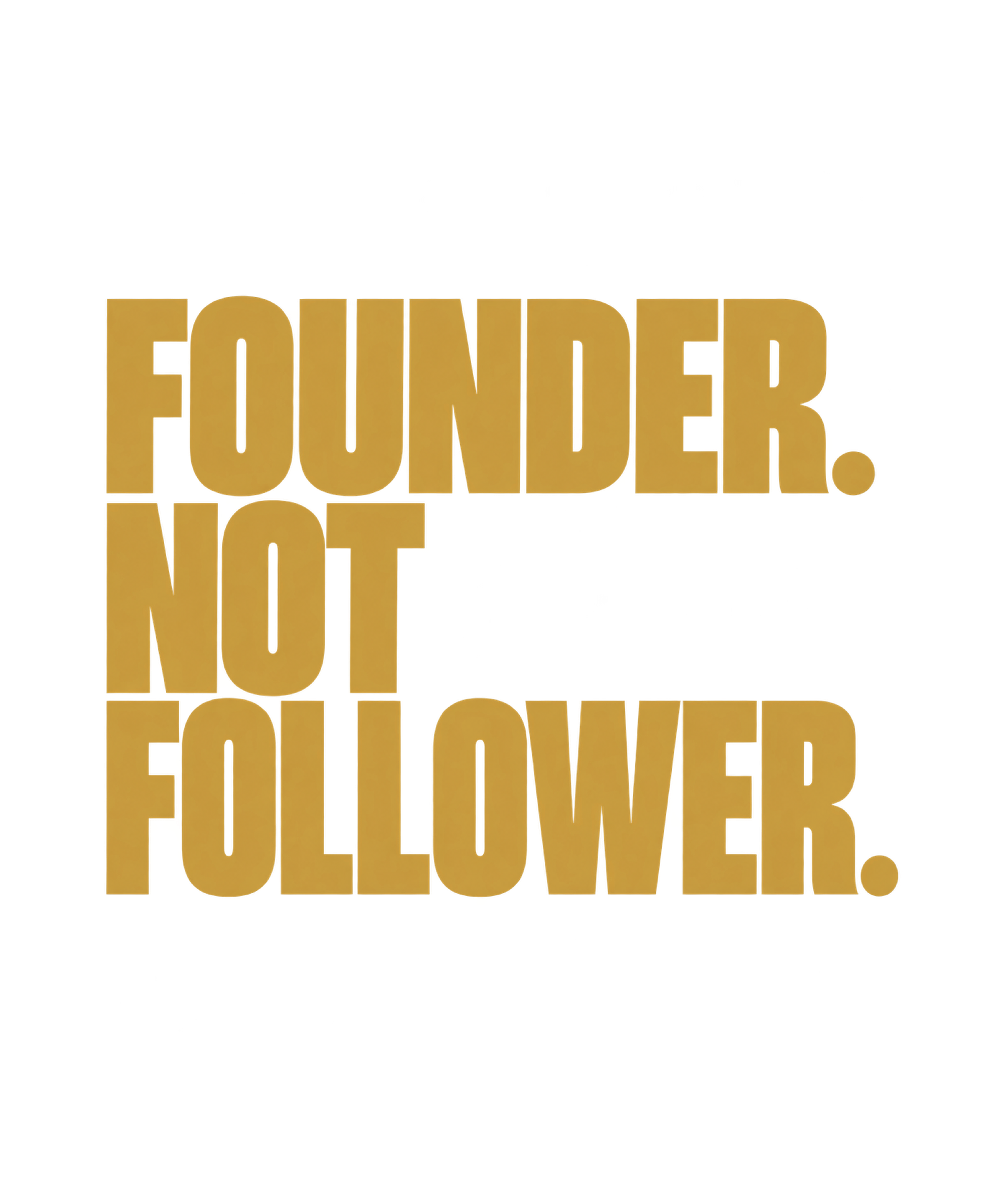 Founder Not Follower Tee — Black, view 3