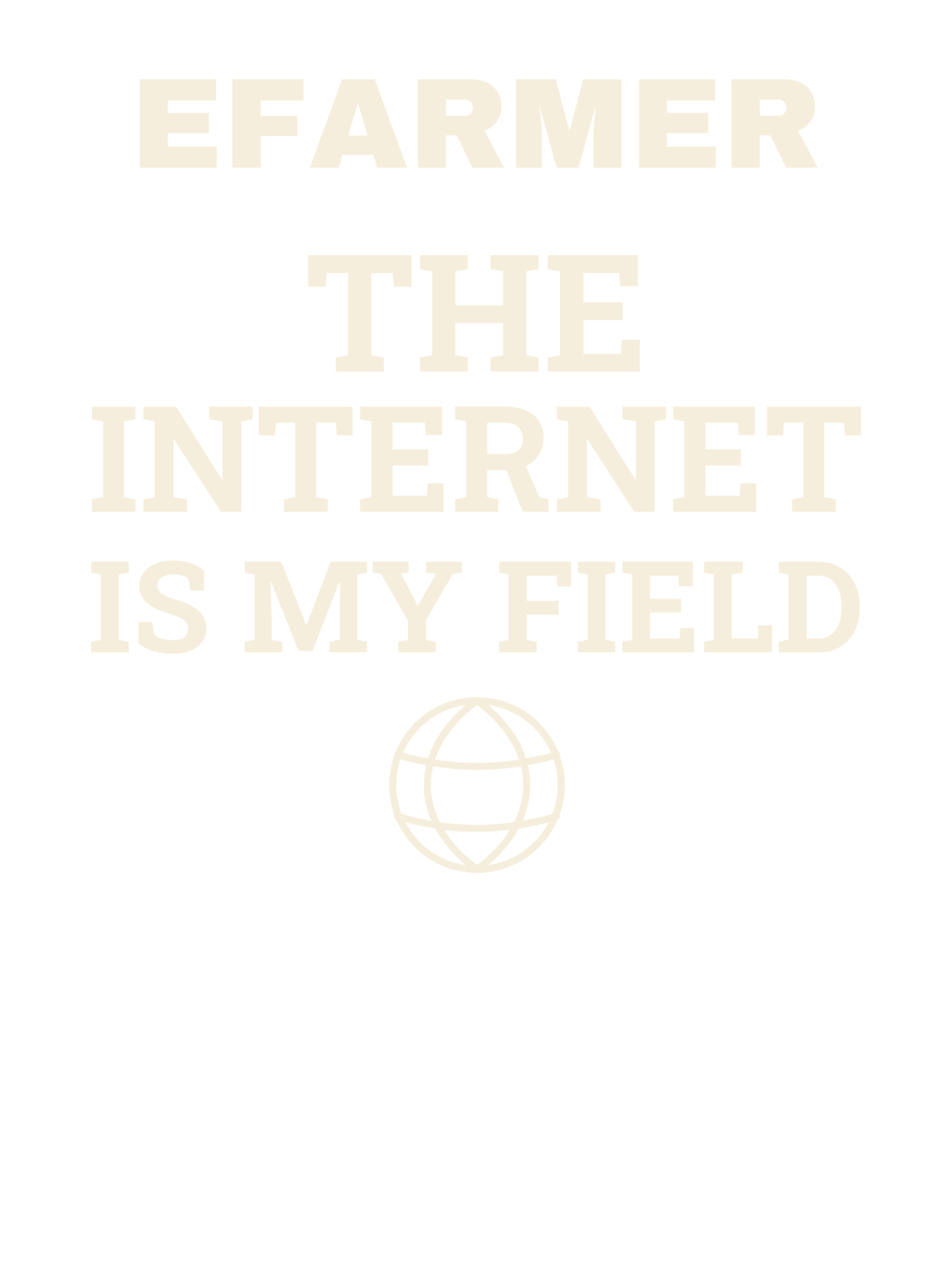 Efarmer — The Internet Is My Field Tee — Black, view 3