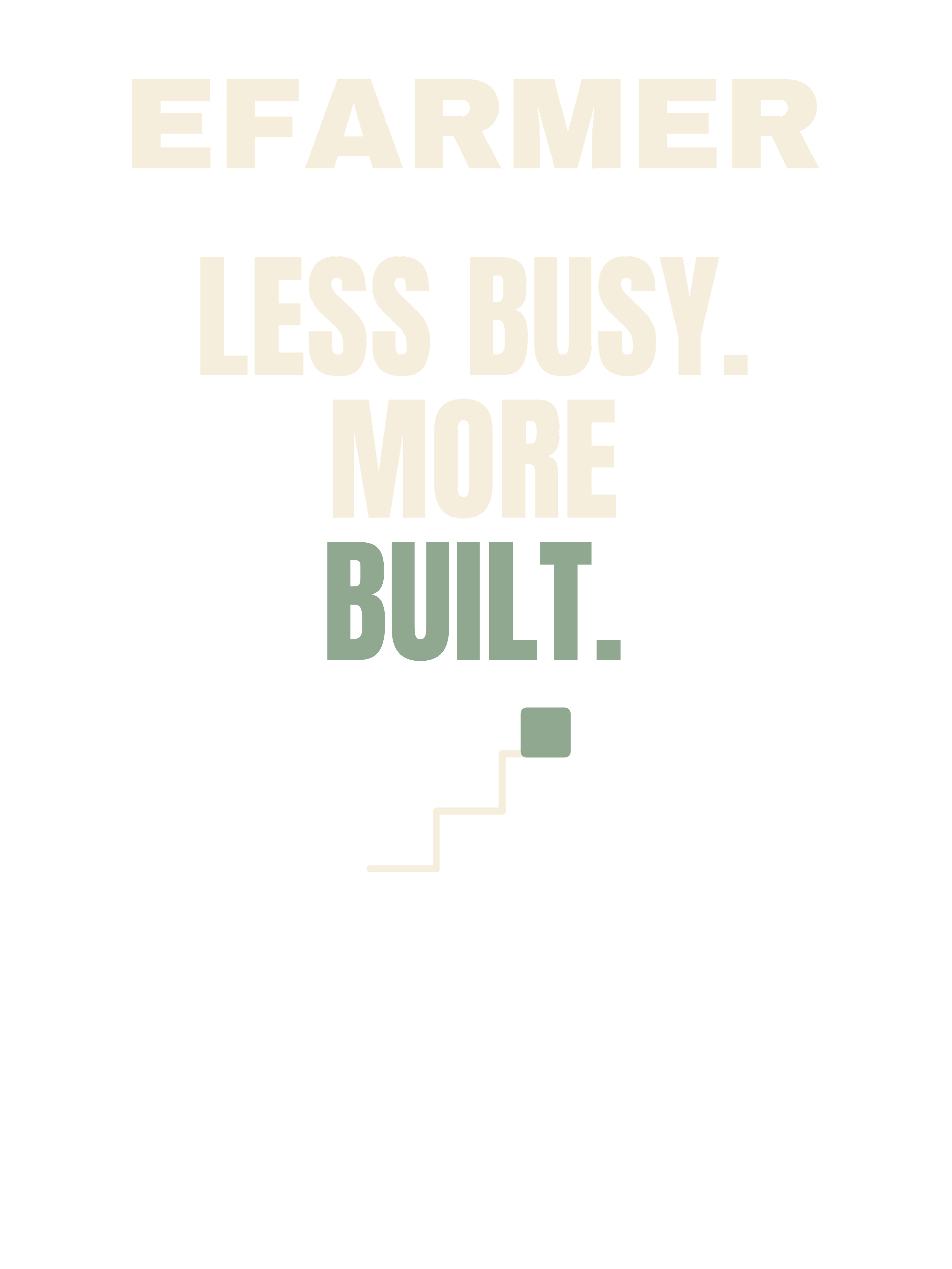 Efarmer — Less Busy. More Built. Tee — Black, view 3