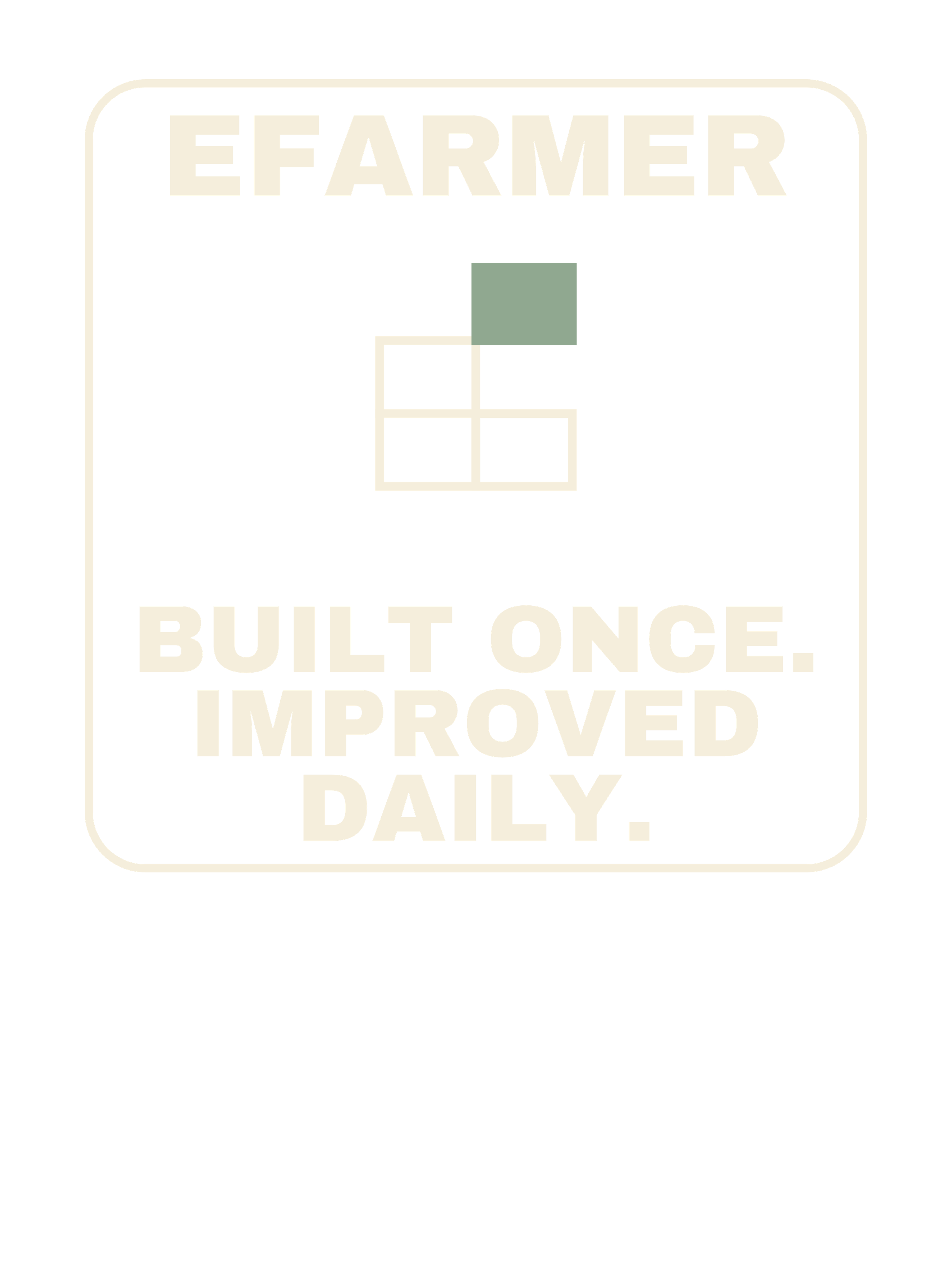 Efarmer — Built Once. Improved Daily. Tee — Black, view 3