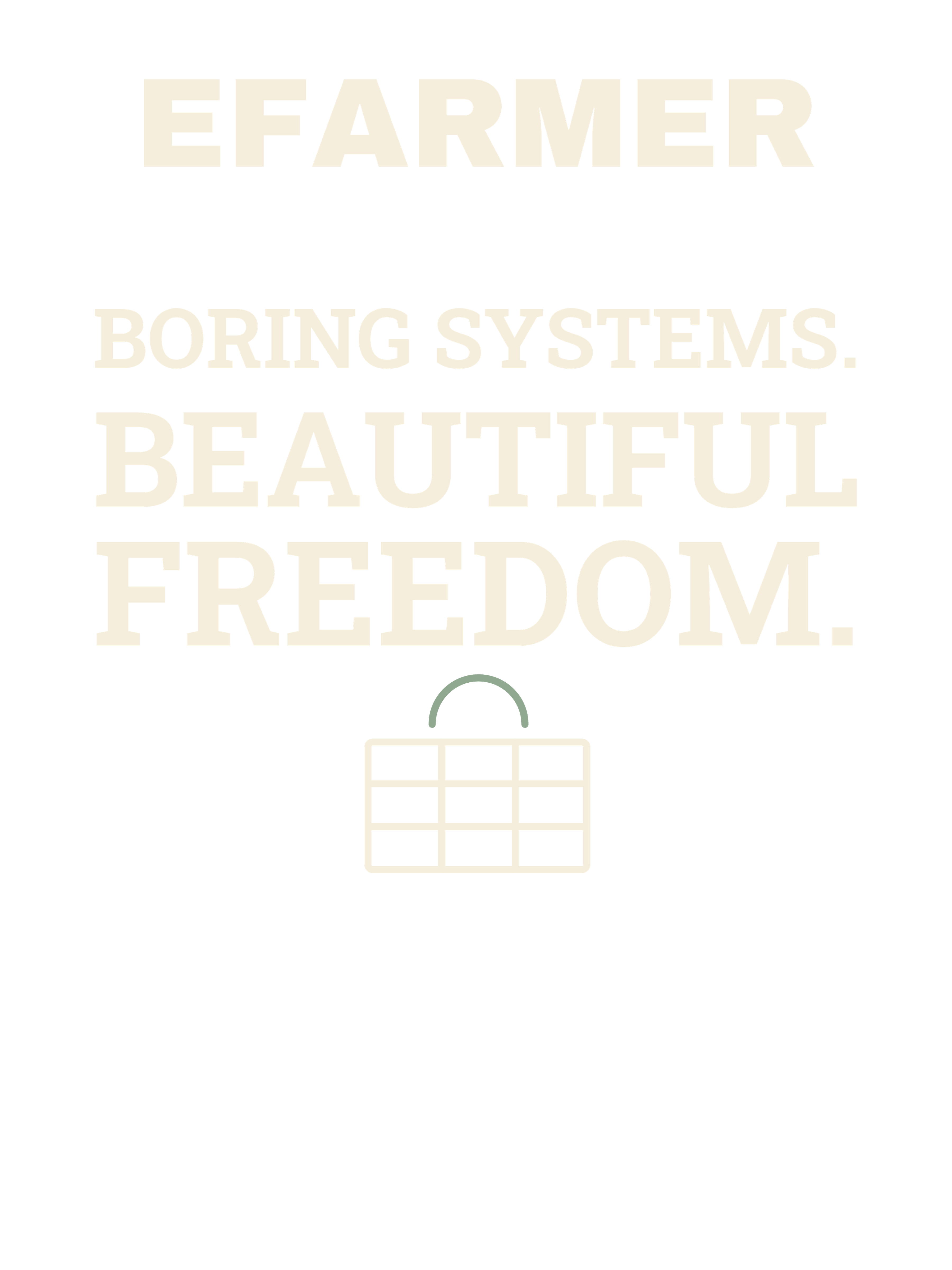 Efarmer — Boring Systems. Beautiful Freedom. Tee — Black, view 3