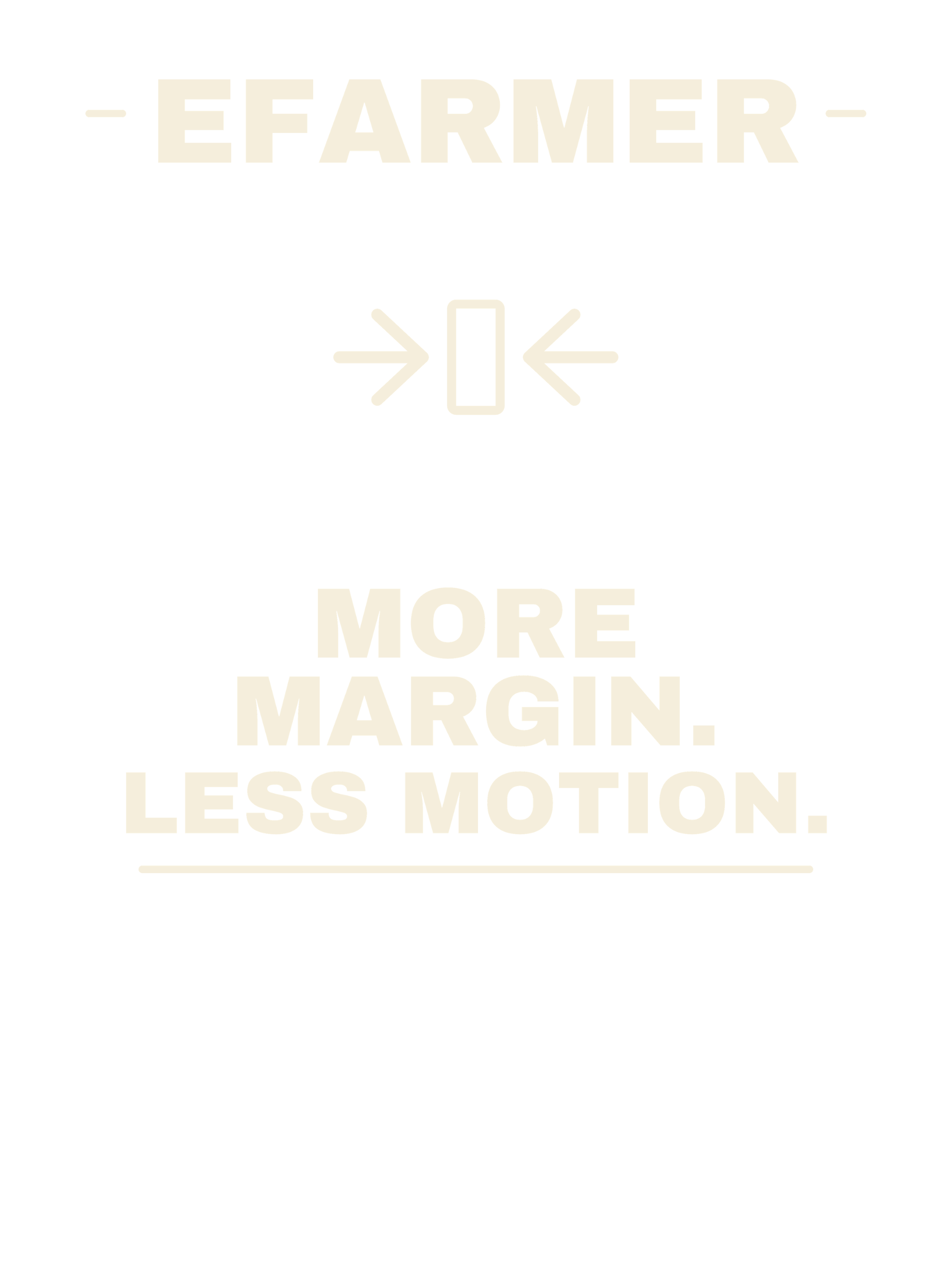 Efarmer — More Margin. Less Motion. Tee — Black, view 3