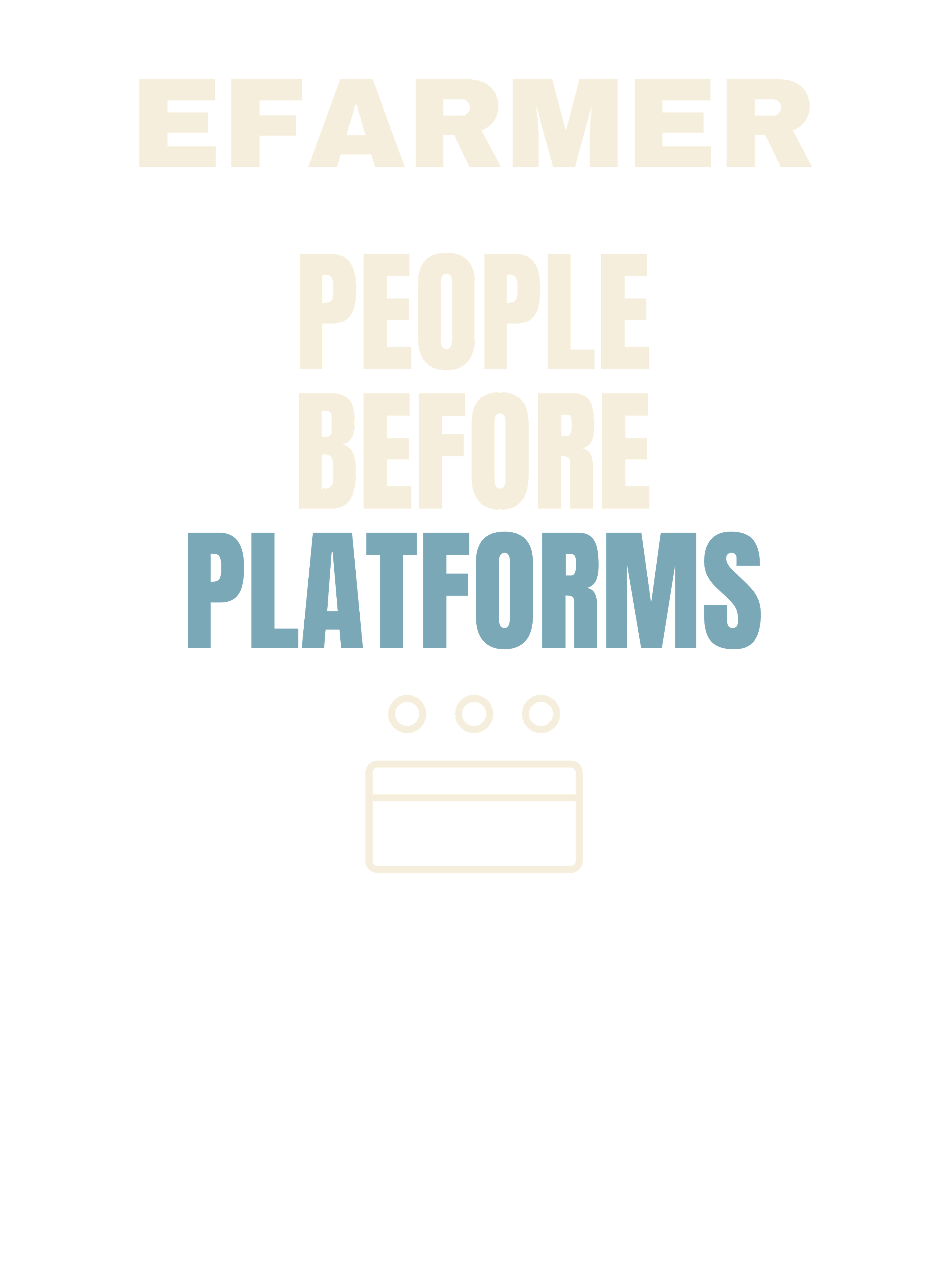 Efarmer — People Before Platforms Tee — Black, view 3