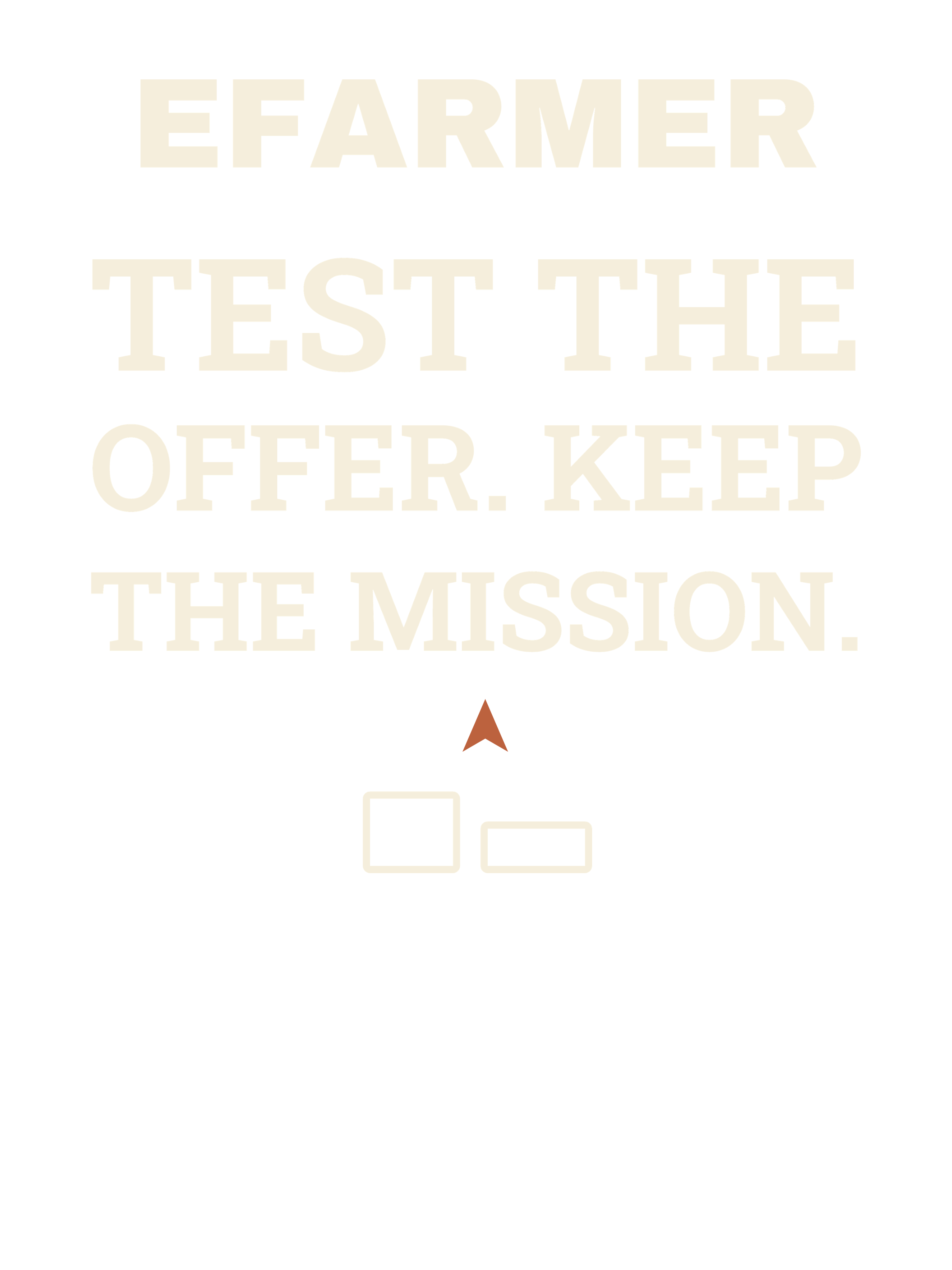 Efarmer — Test the Offer. Keep the Mission. Tee — Natural, view 3