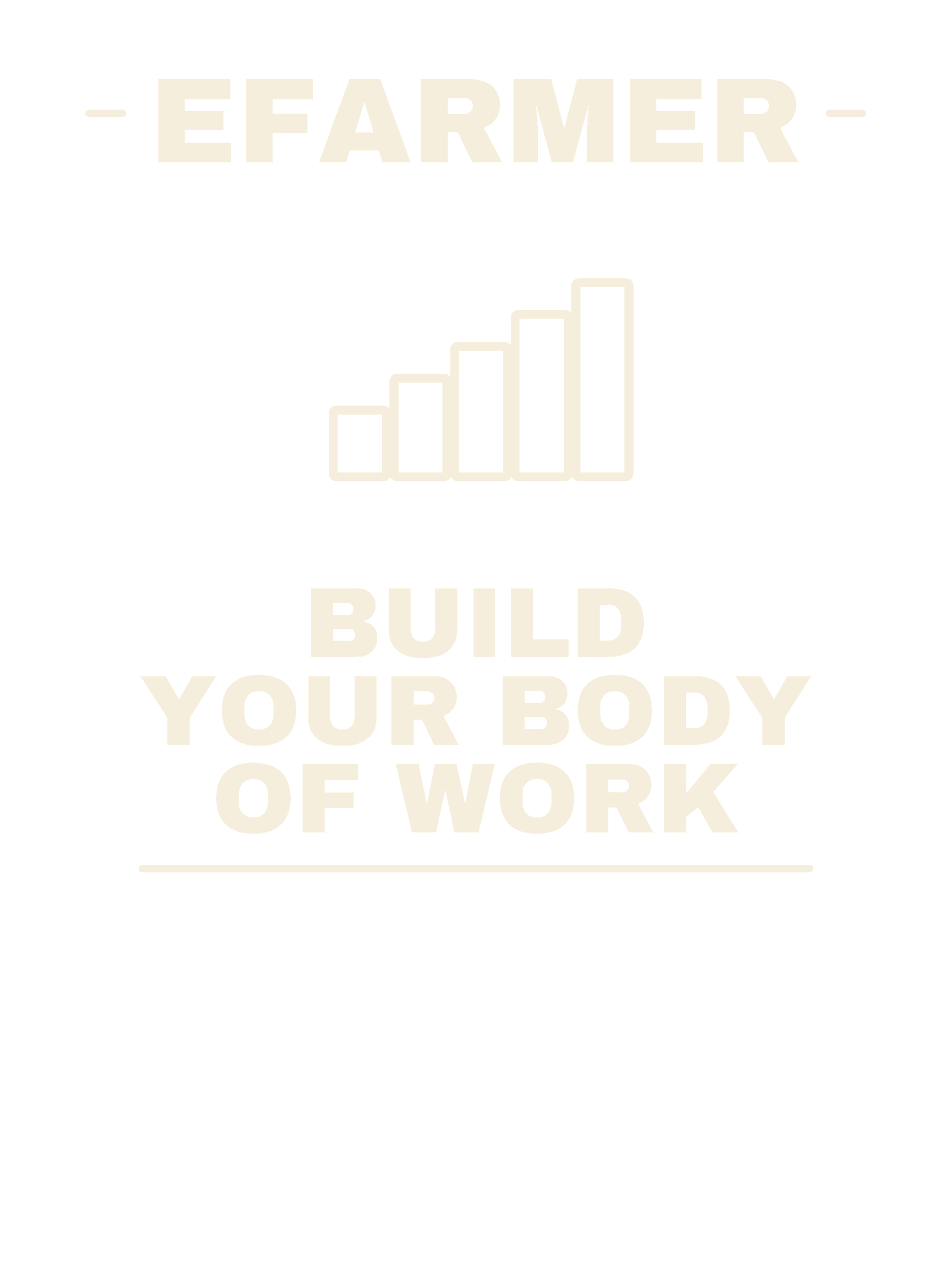 Efarmer — Build Your Body of Work Tee — Black, view 3