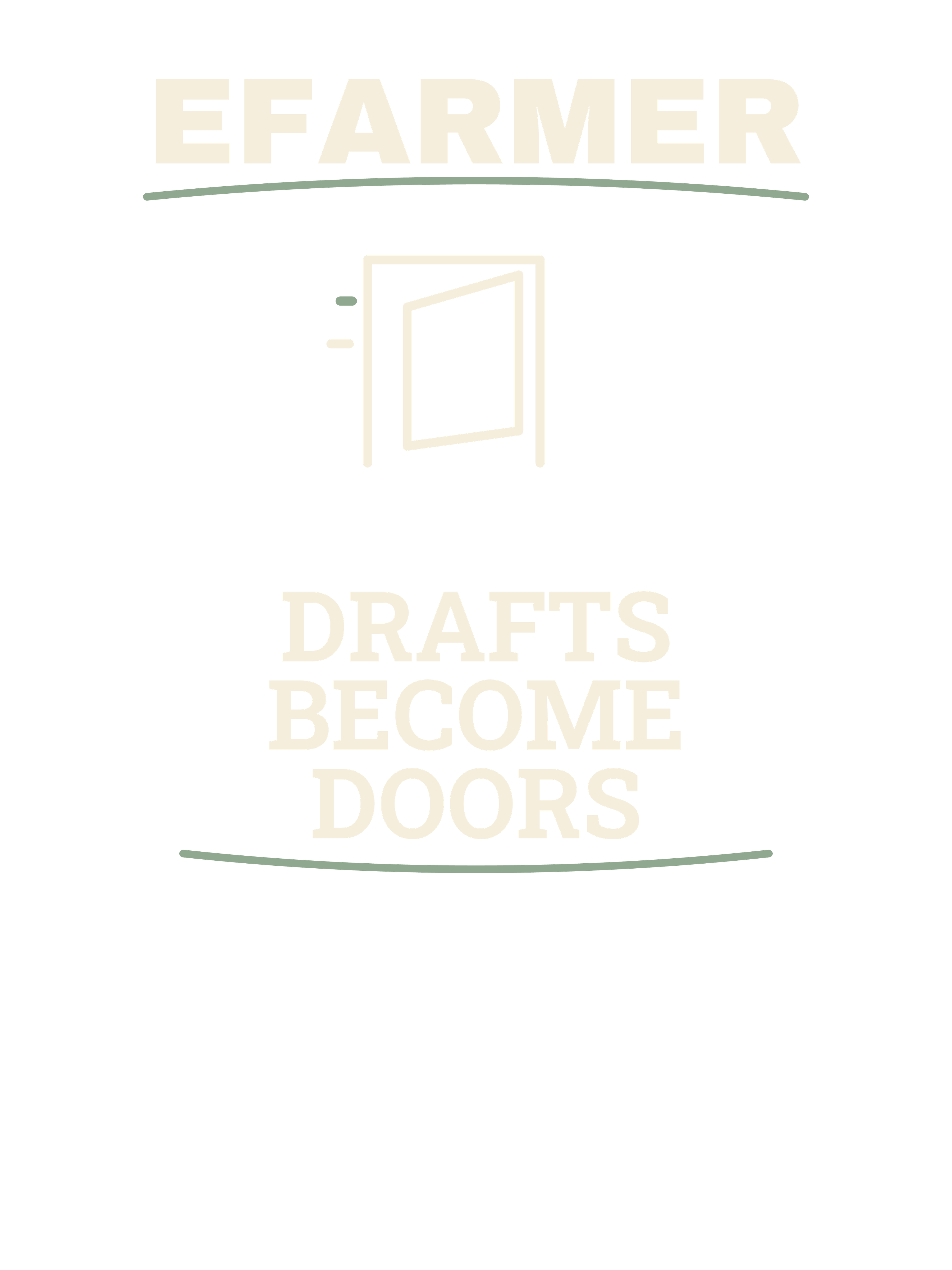 Efarmer — Drafts Become Doors Tee — Black, view 3