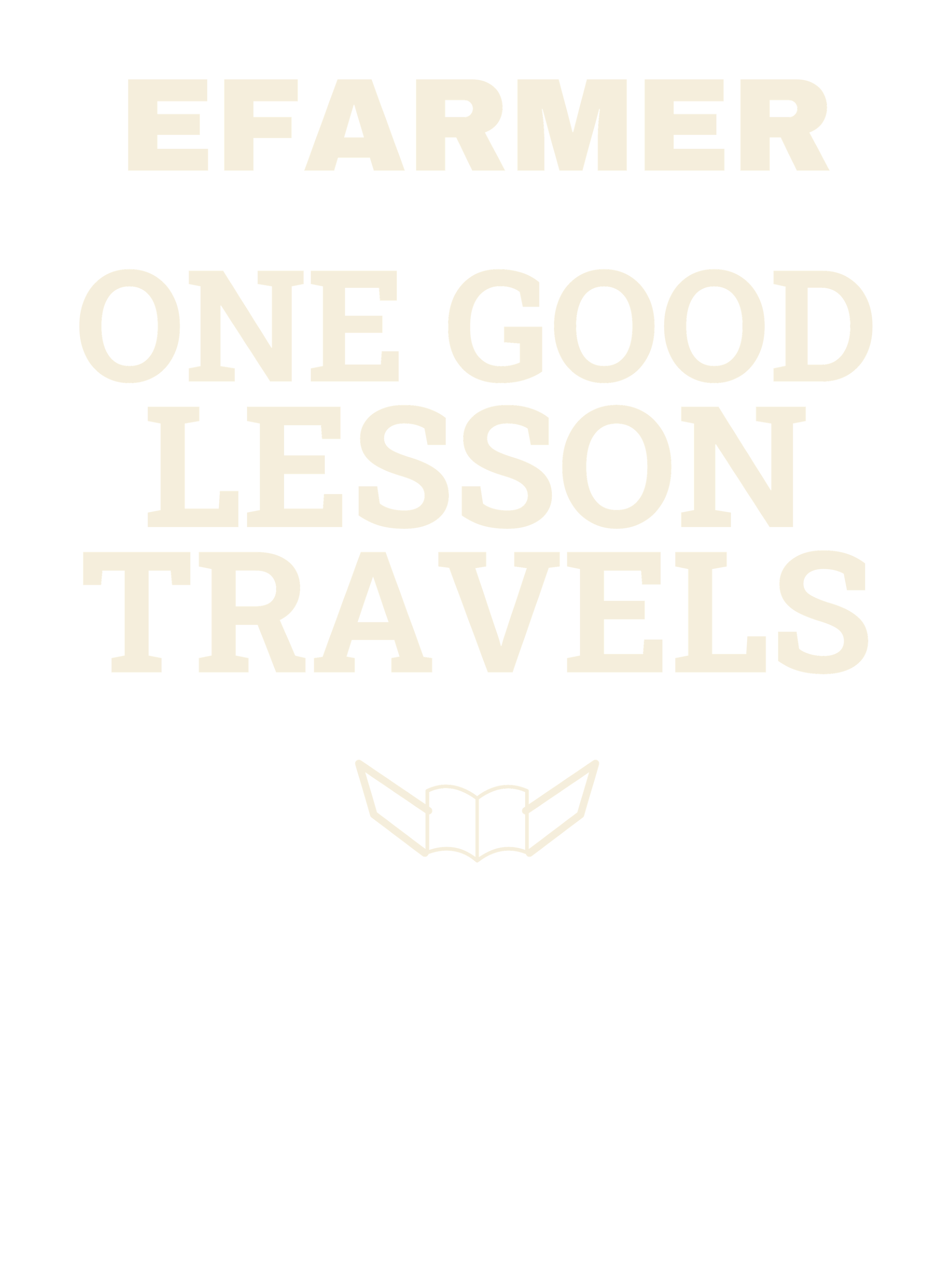 Efarmer — One Good Lesson Travels Tee — Black, view 3