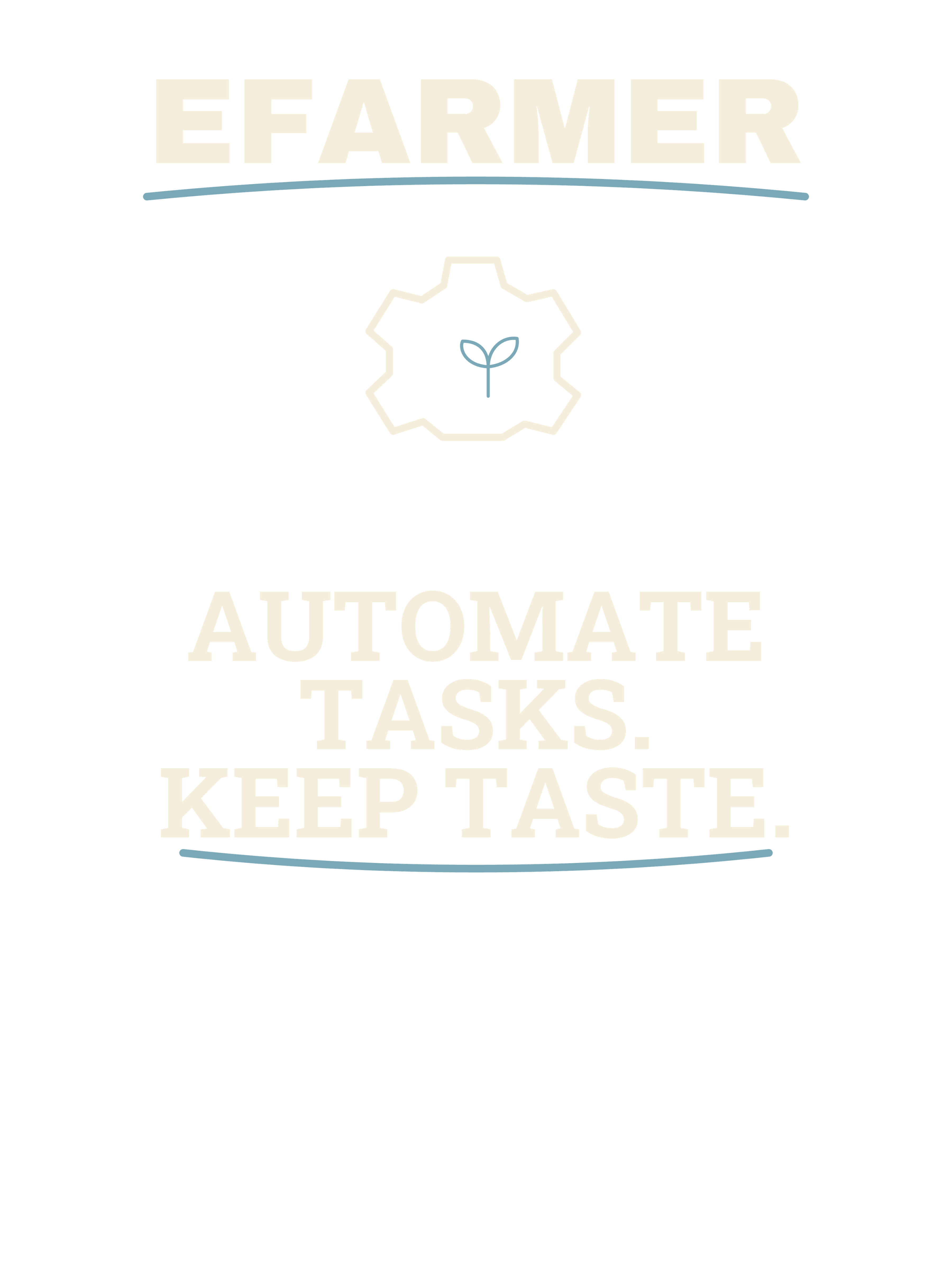 Efarmer — Automate Tasks. Keep Taste. Tee — Black, view 3