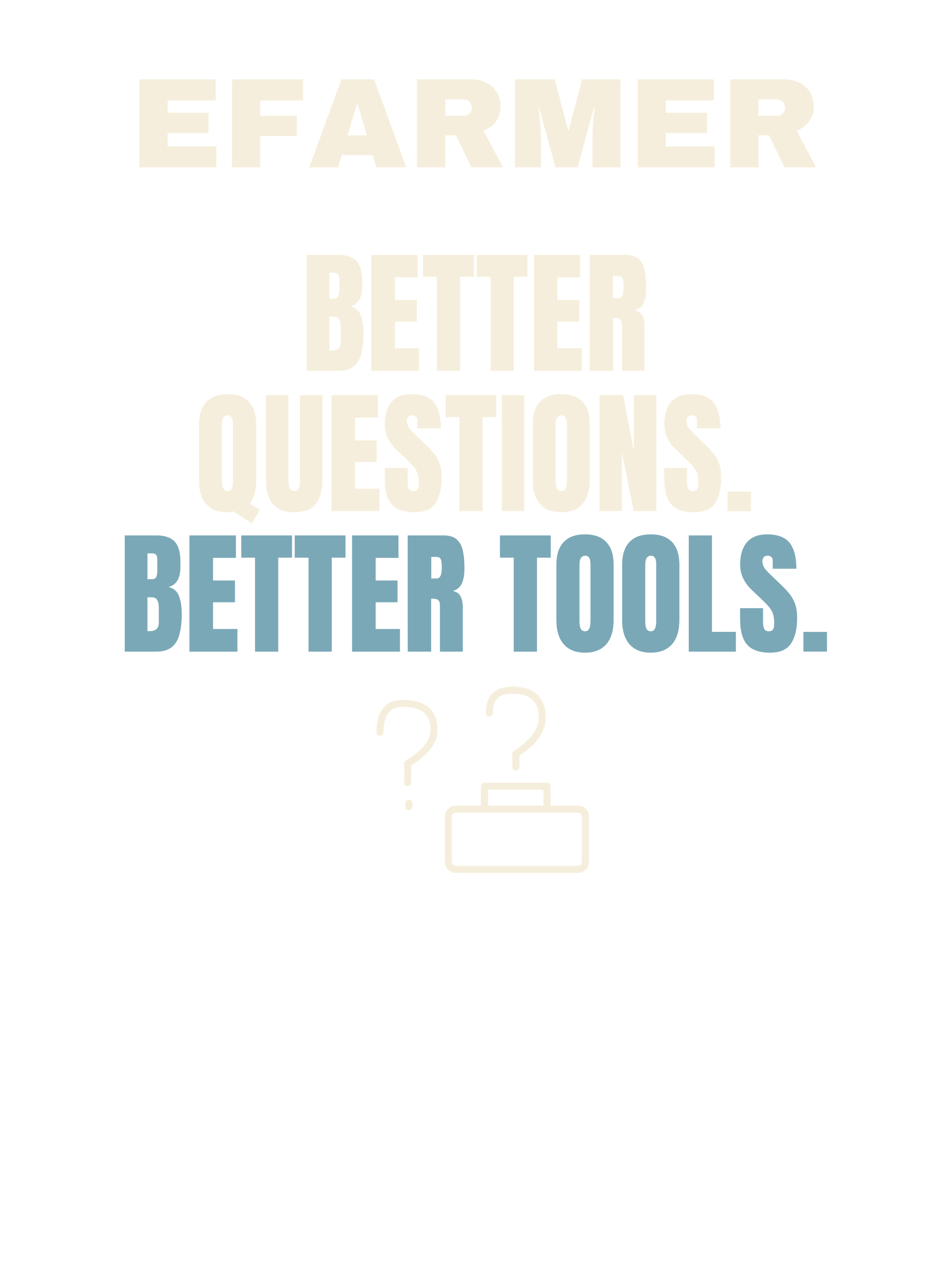 Efarmer — Better Questions. Better Tools. Tee — Black, view 3