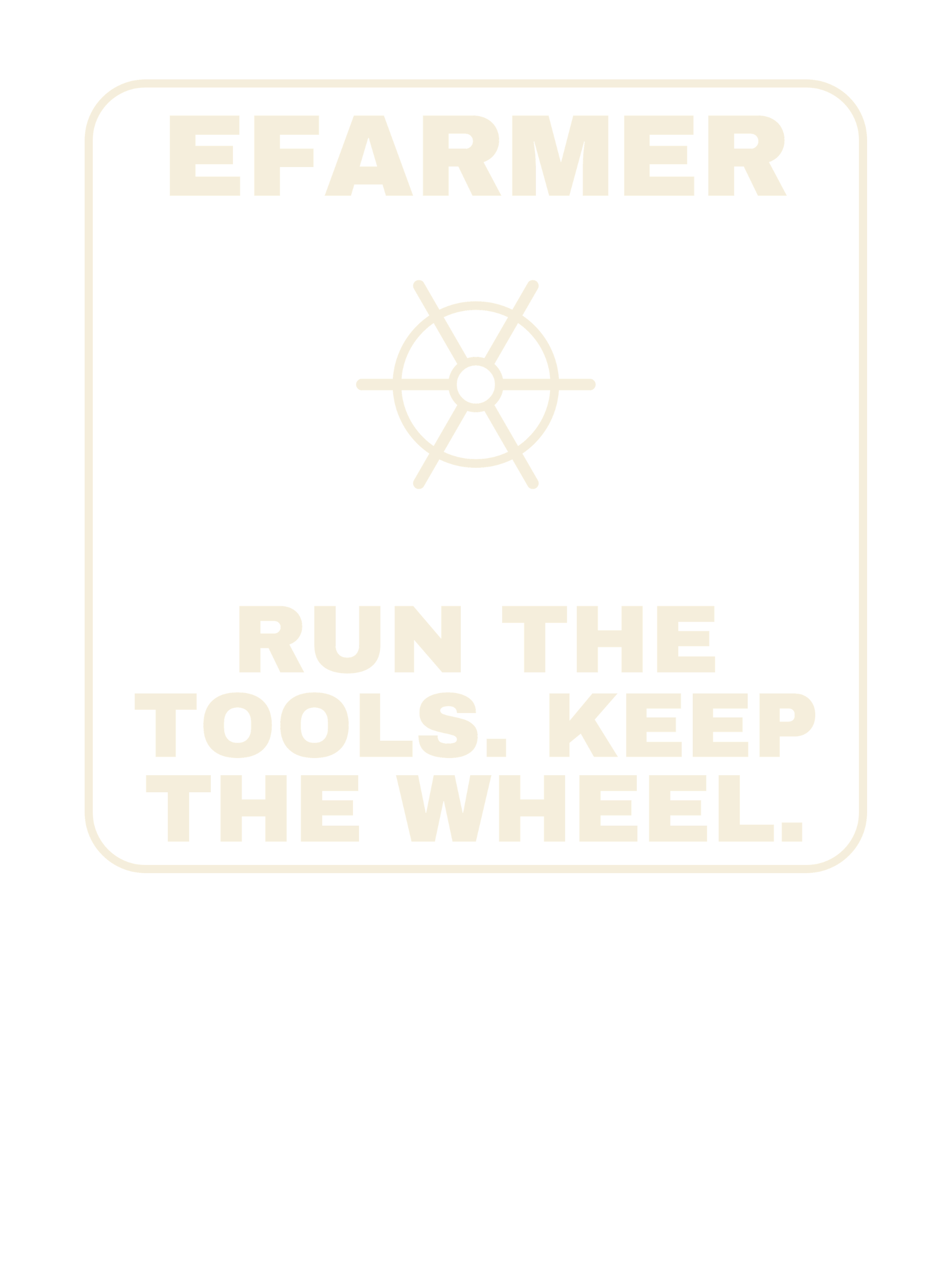 Efarmer — Run the Tools. Keep the Wheel. Tee — Black, view 3