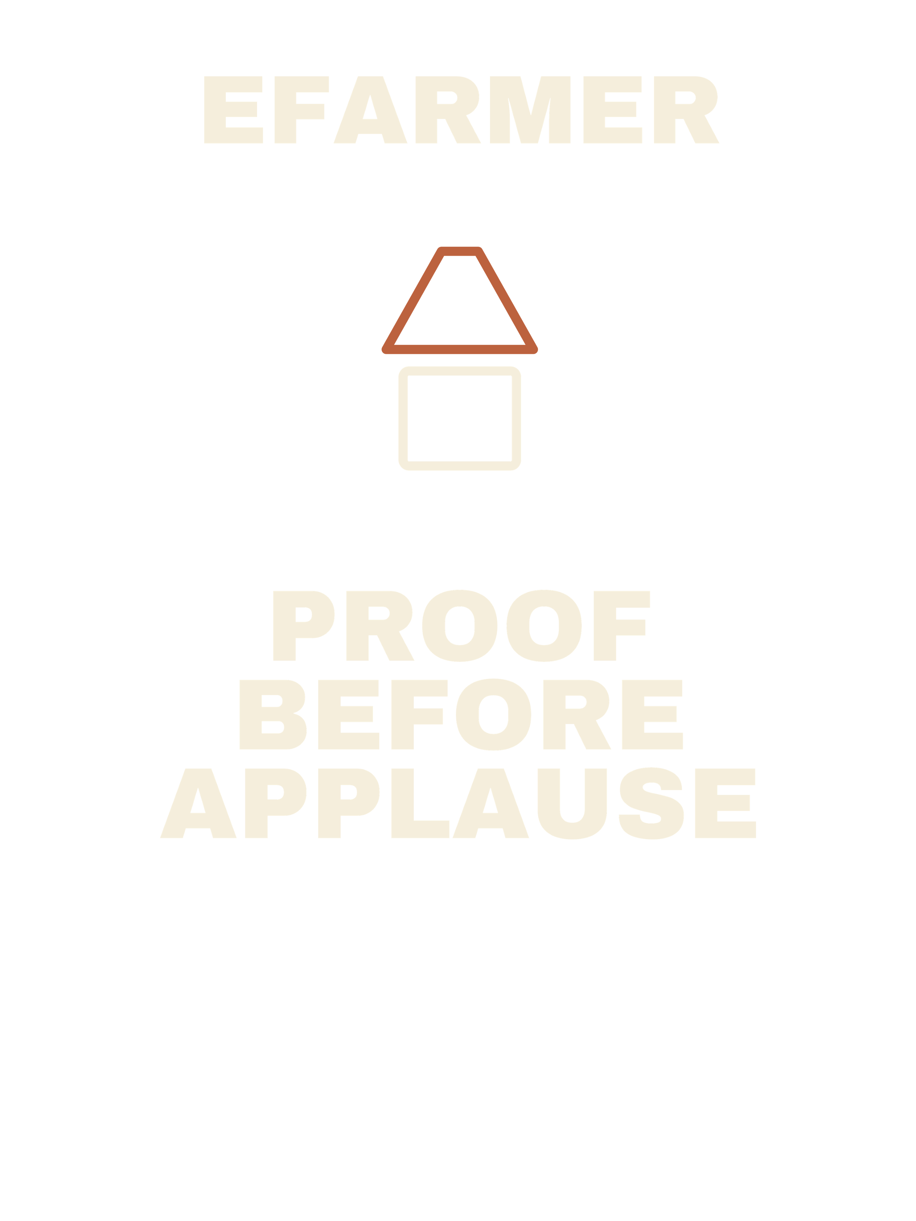 Efarmer — Proof Before Applause Tee — Black, view 3