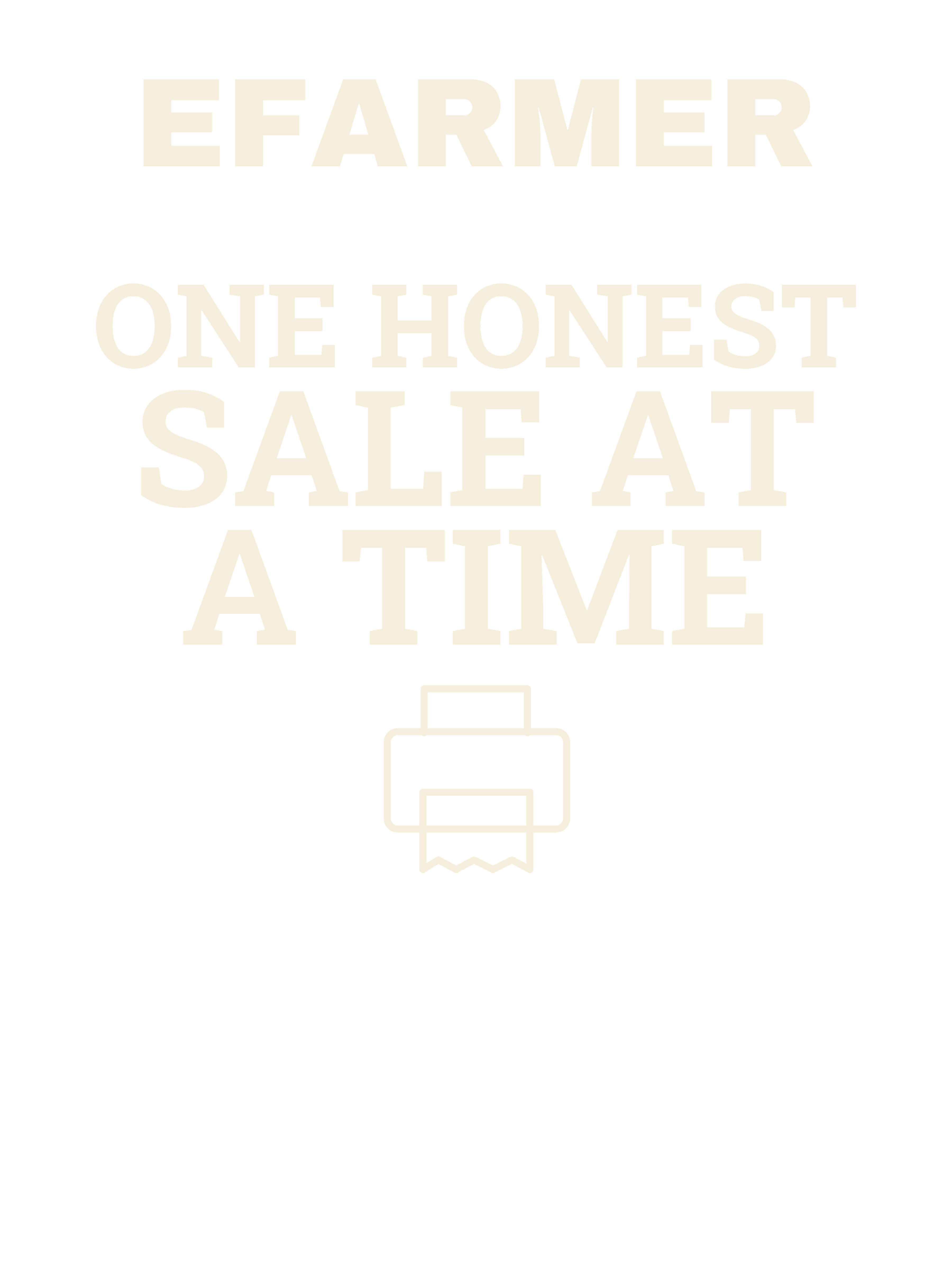 Efarmer — One Honest Sale at a Time Tee — Black, view 3