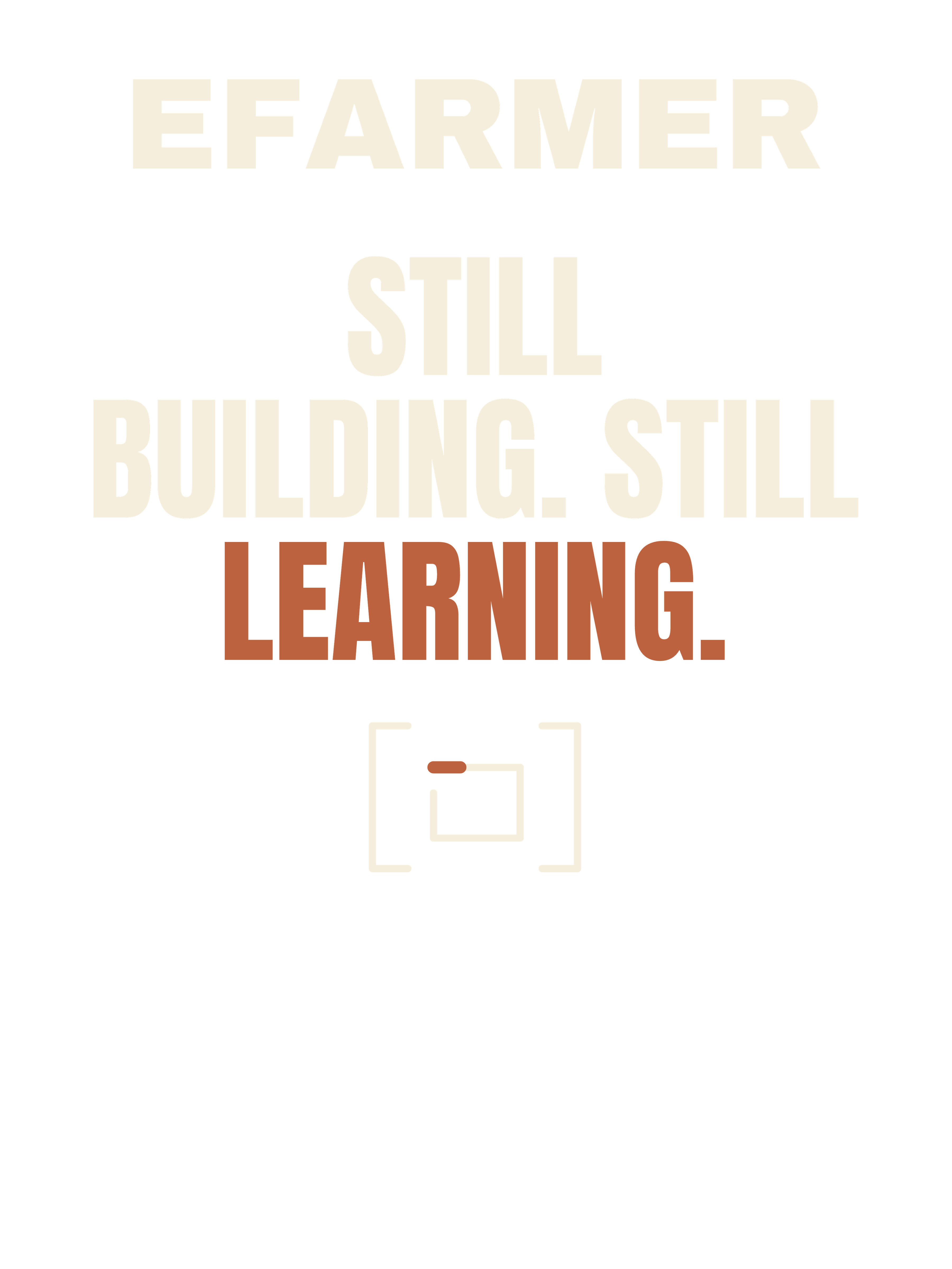 Efarmer — Still Building. Still Learning. Tee — Black, view 3