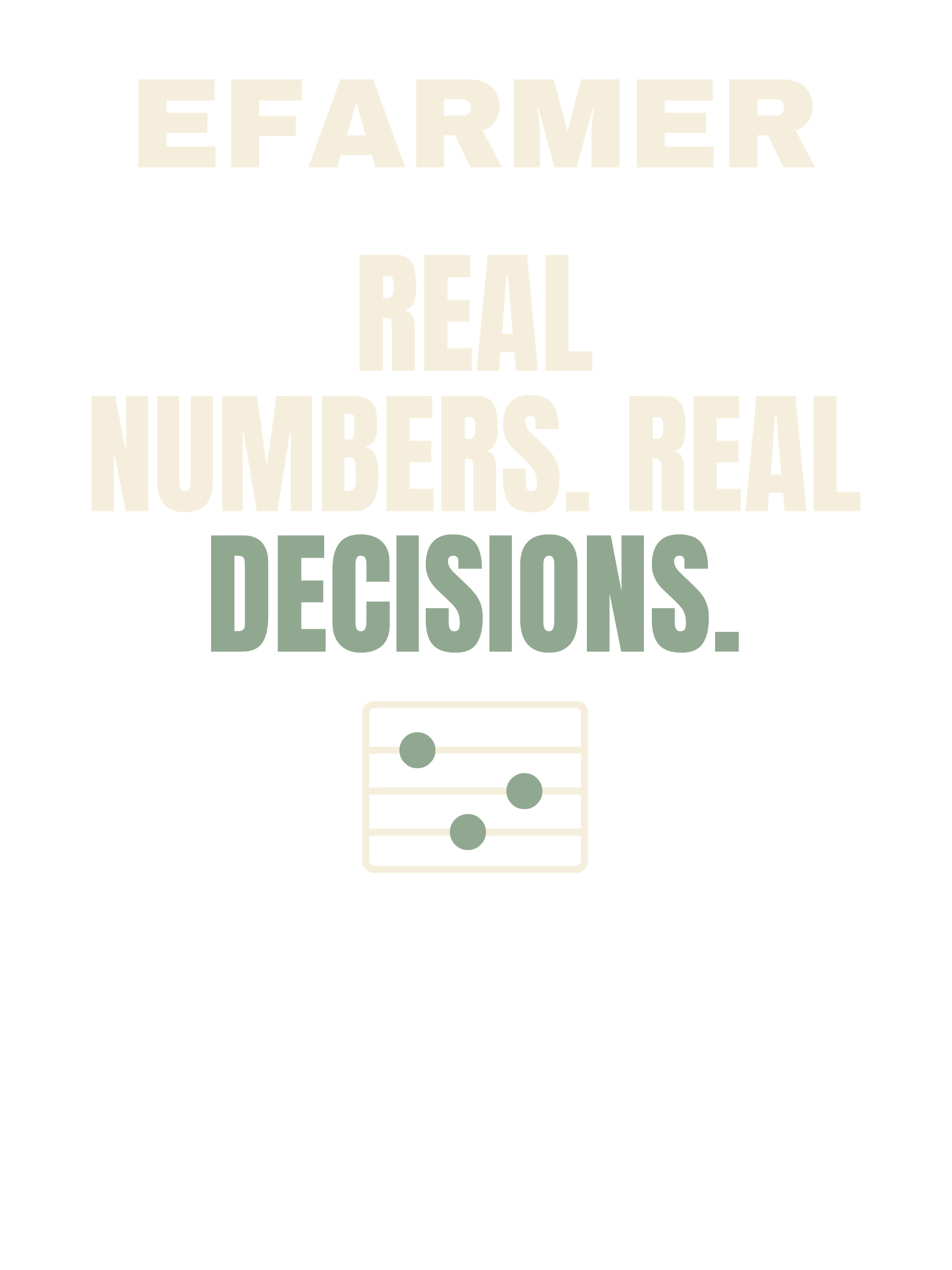 Efarmer — Real Numbers. Real Decisions. Tee — Black, view 3