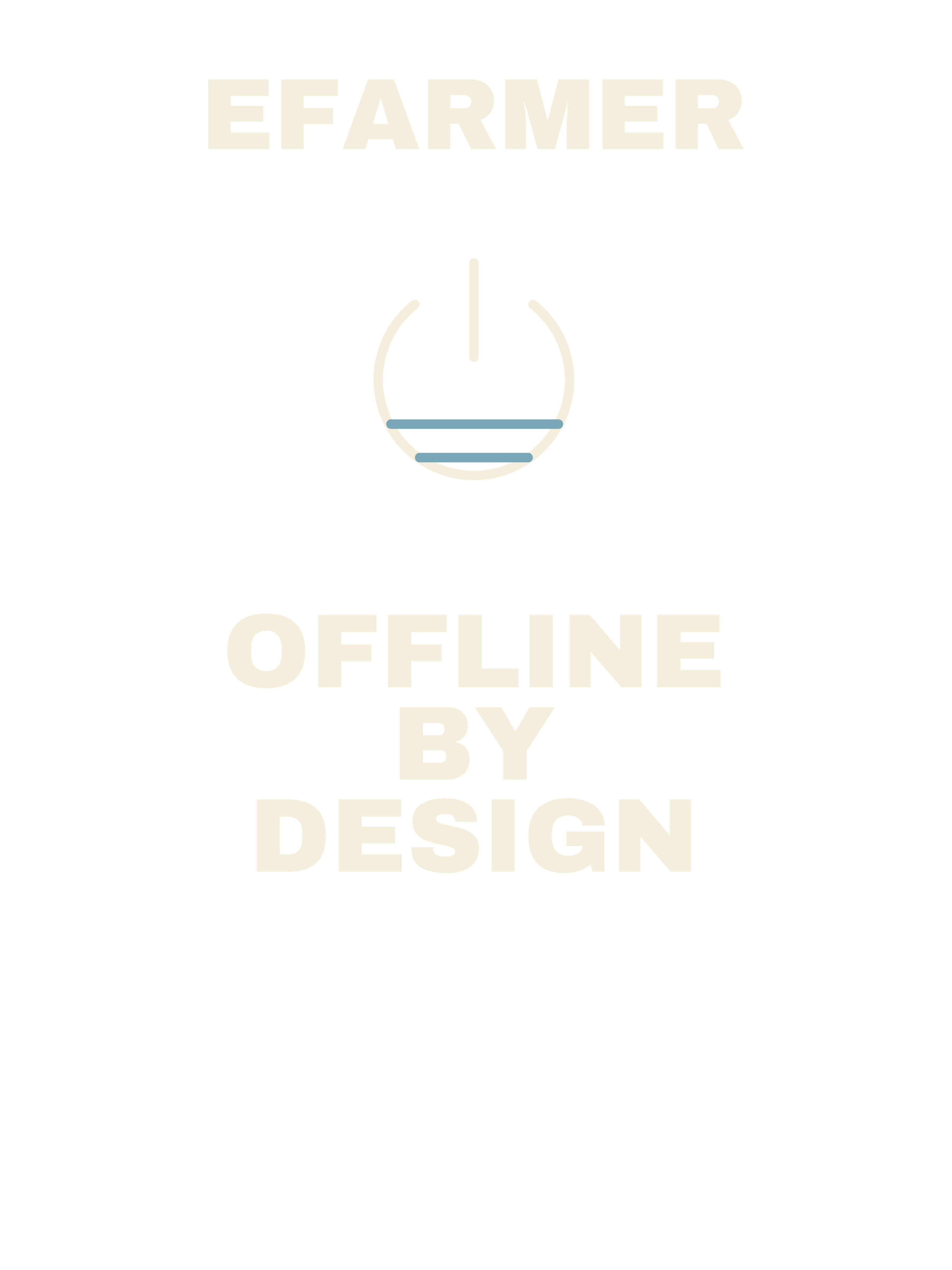 Efarmer — Offline by Design Tee — Black, view 3
