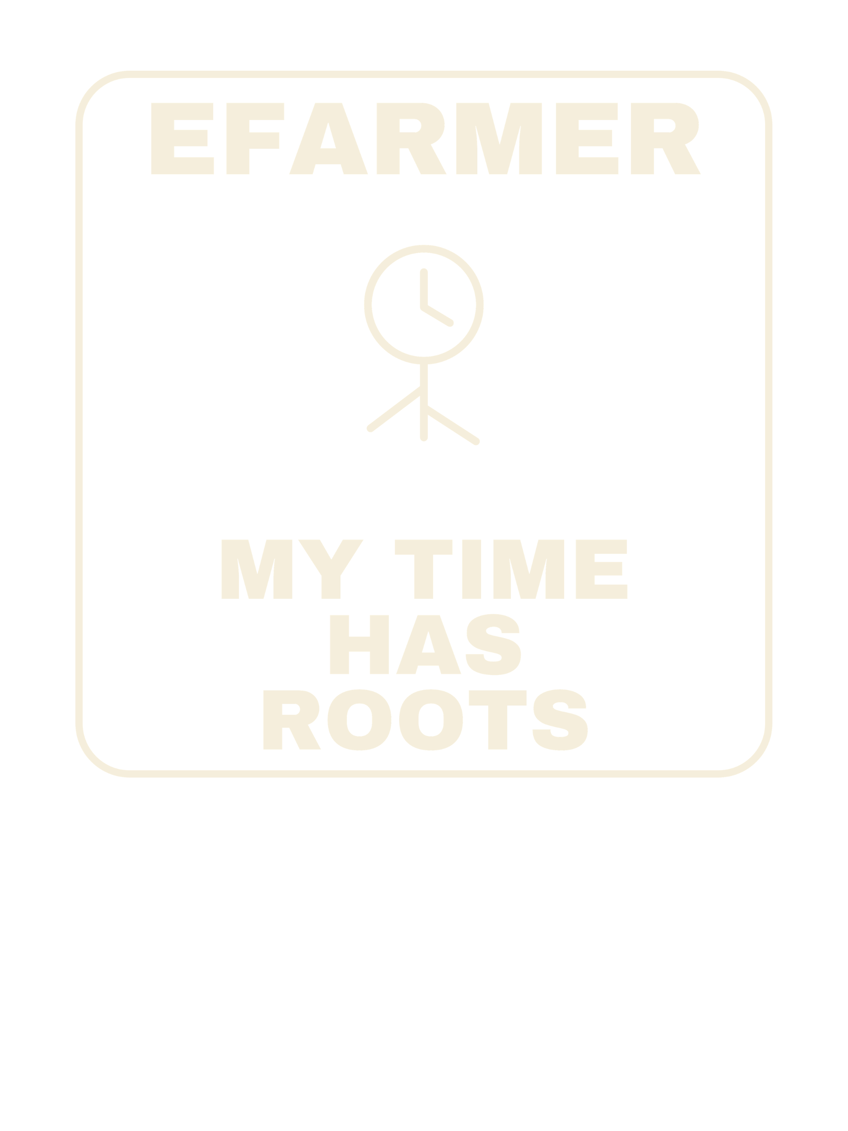 Efarmer — My Time Has Roots Tee — Black, view 3
