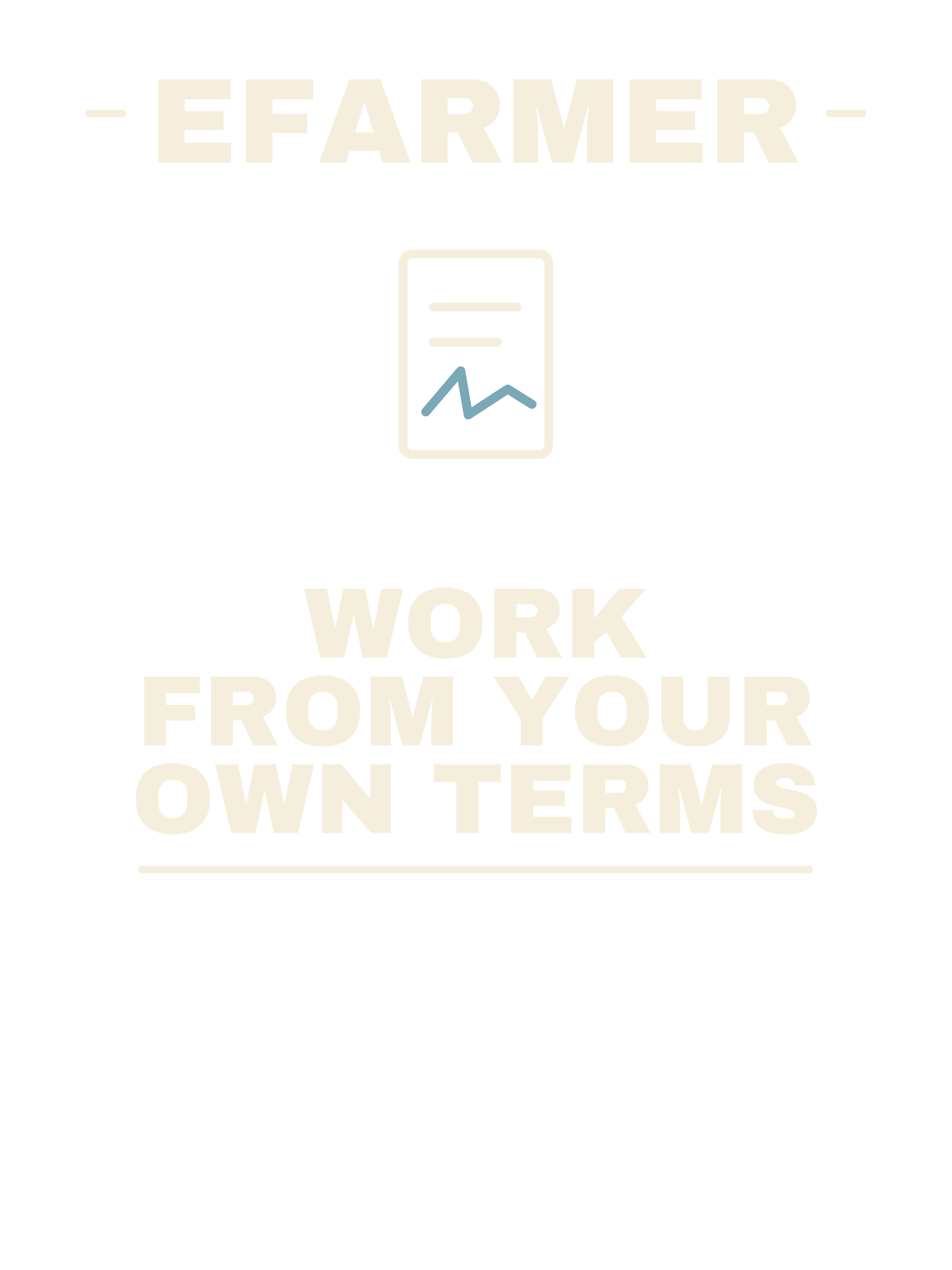 Efarmer — Work From Your Own Terms Tee — Black, view 3