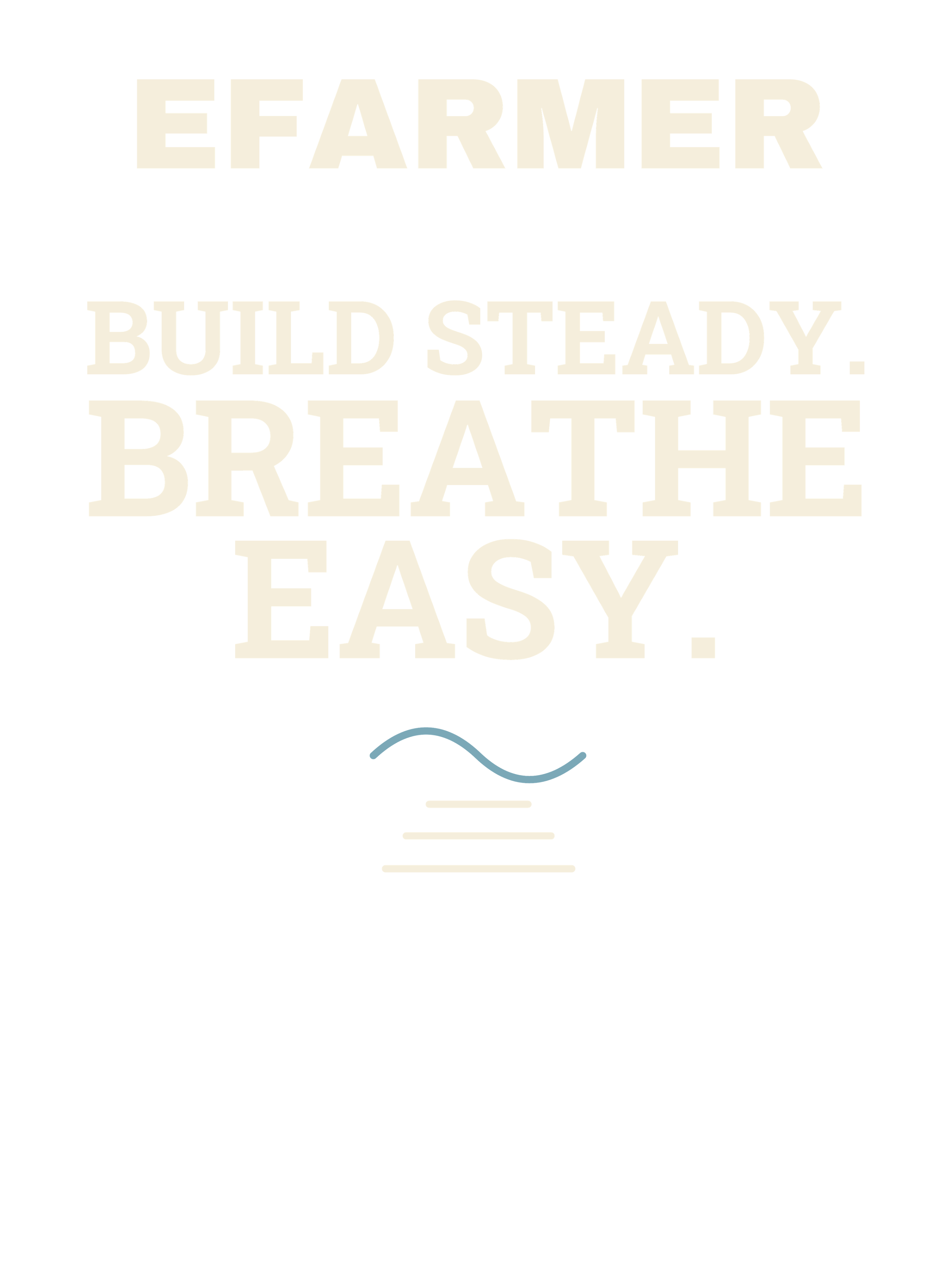 Efarmer — Build Steady. Breathe Easy. Tee — Black, view 3