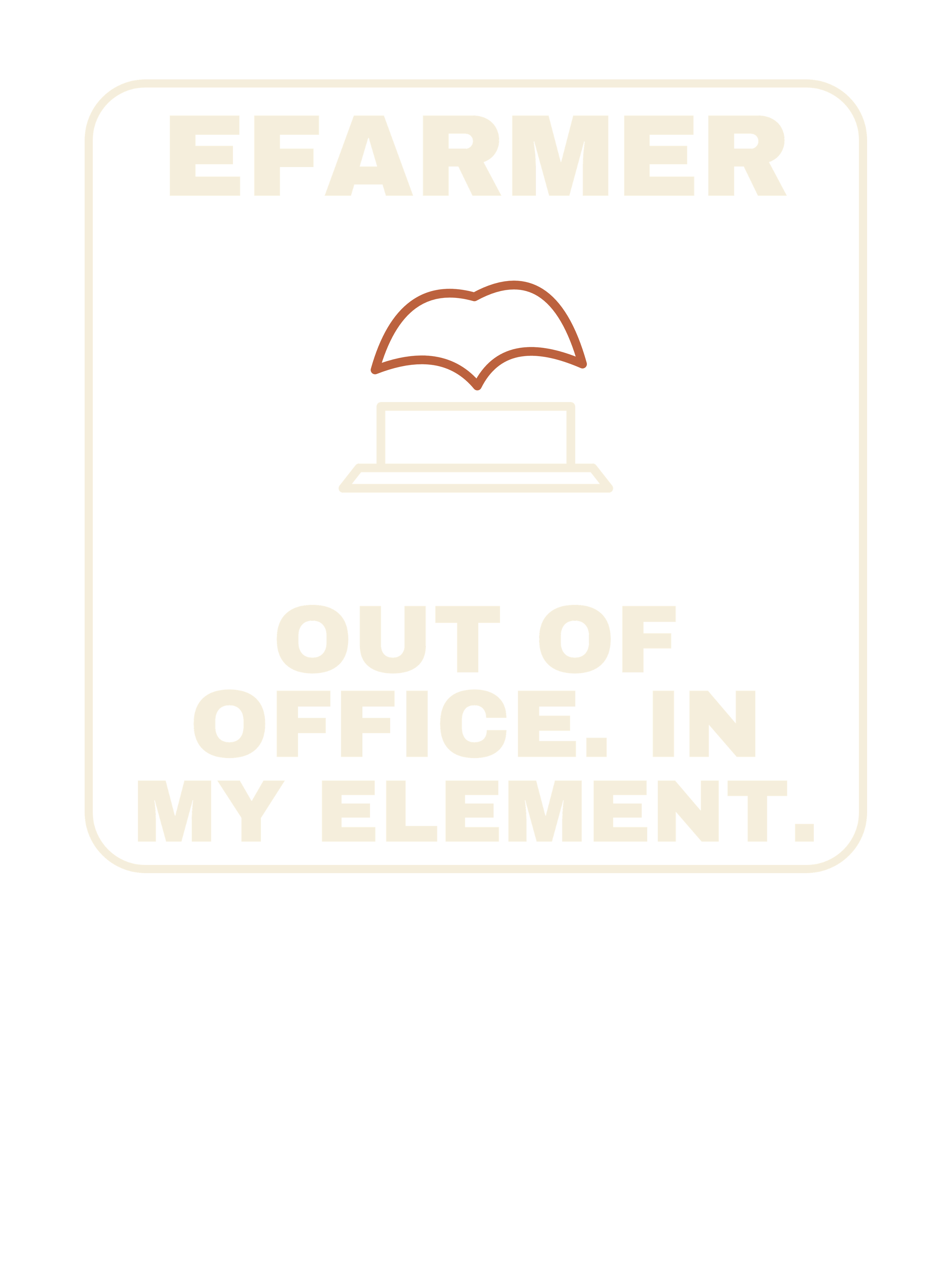 Efarmer — Out of Office. In My Element. Tee — Black, view 3