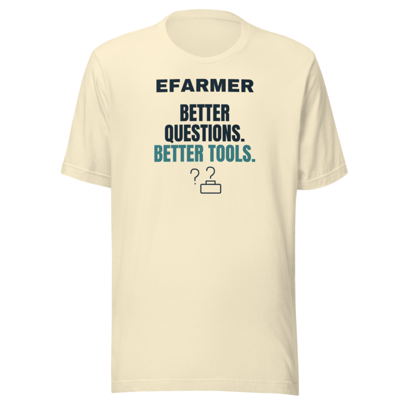 Efarmer — Better Questions. Better Tools. Tee — Black, view 2