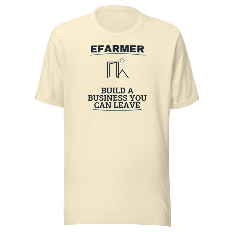 Efarmer — Build a Business You Can Leave Tee — Black, view 2