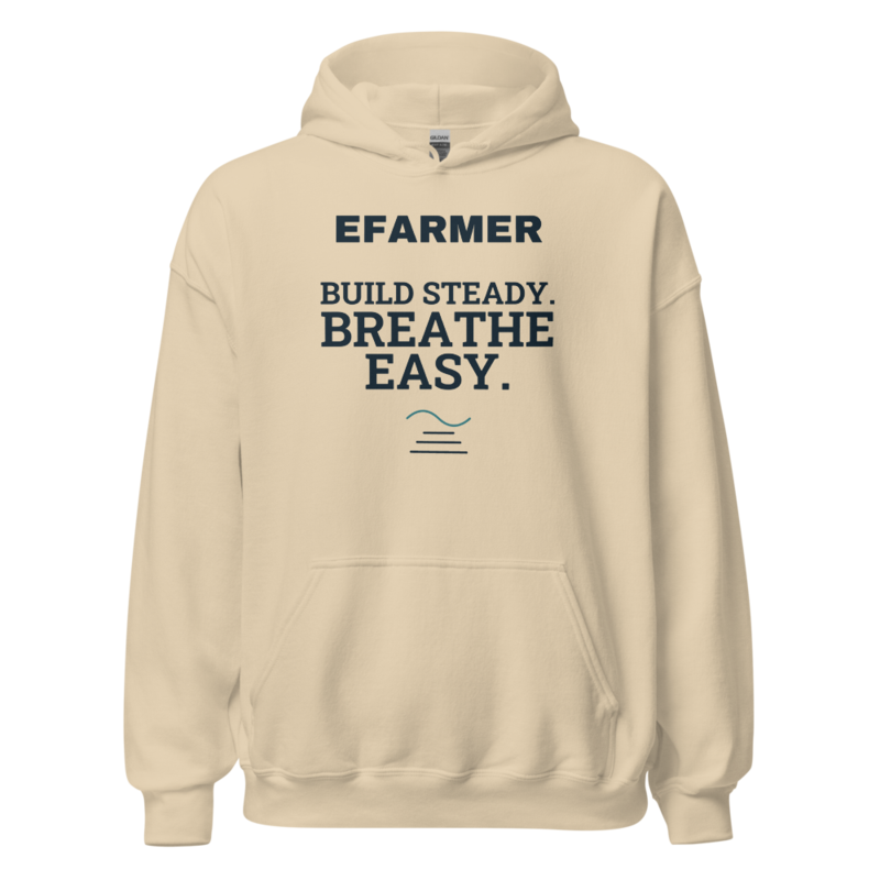 Efarmer — Build Steady. Breathe Easy. Hoodie — Black, view 2
