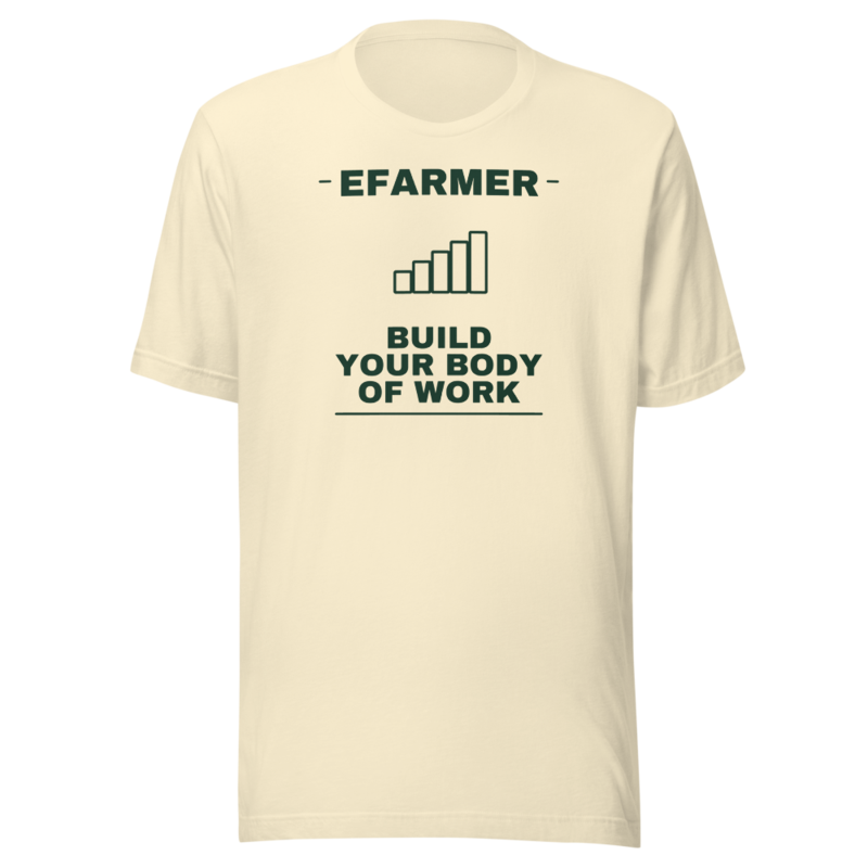 Efarmer — Build Your Body of Work Tee — Black, view 2
