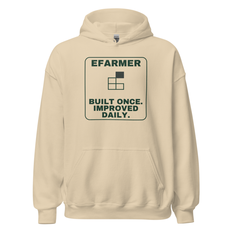 Efarmer — Built Once. Improved Daily. Hoodie — Black, view 2