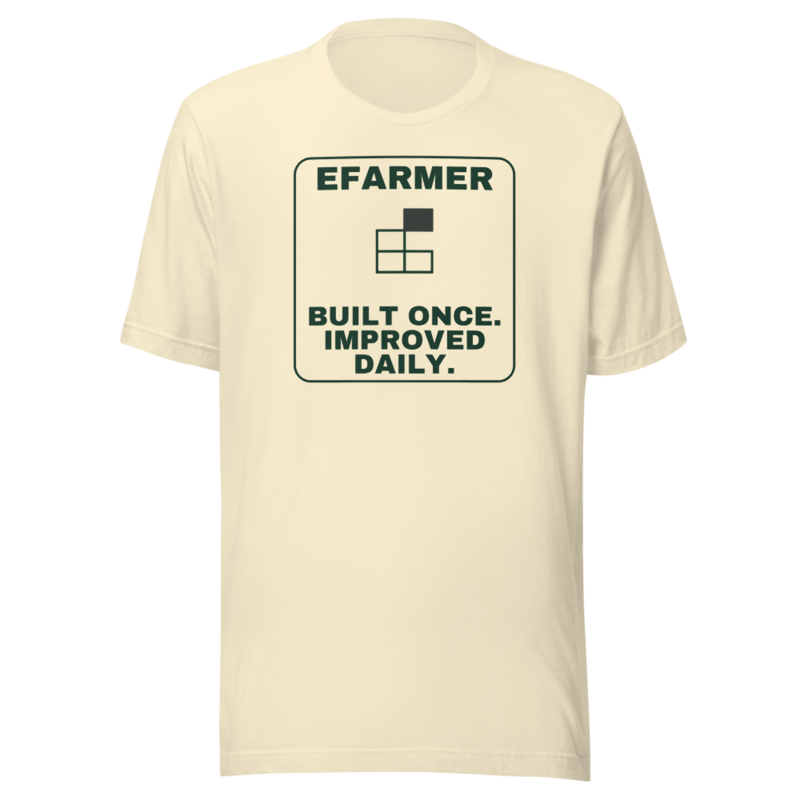 Efarmer — Built Once. Improved Daily. Tee — Black, view 2