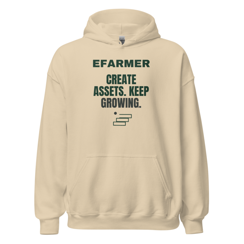 Efarmer — Create Assets. Keep Growing. Hoodie — Black, view 2