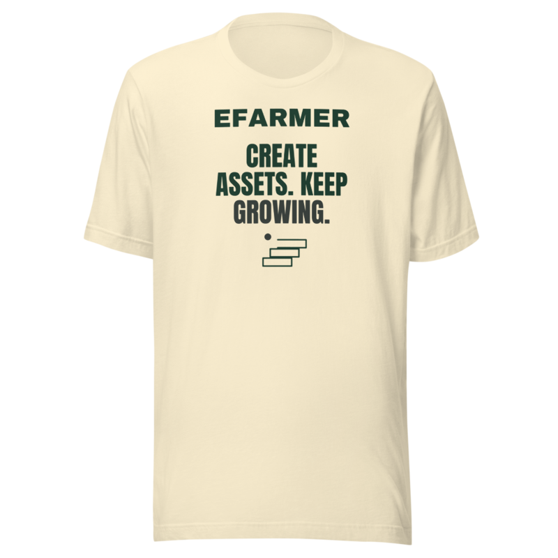 Efarmer — Create Assets. Keep Growing. Tee — Black, view 2
