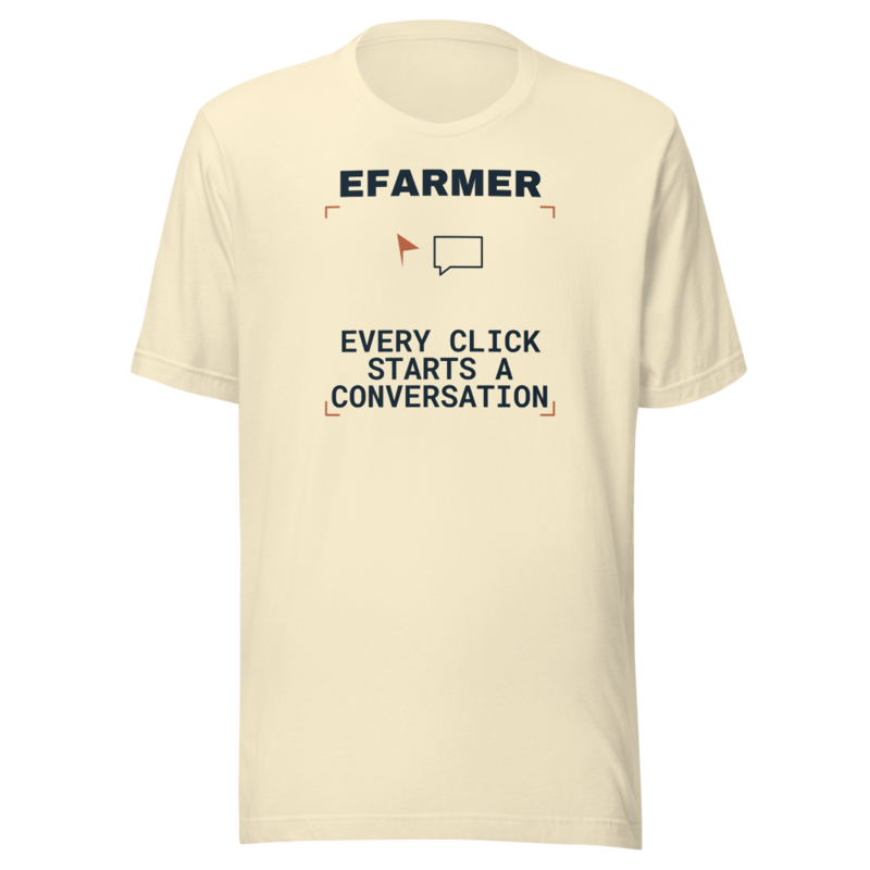 Efarmer — Every Click Starts a Conversation Tee — Black, view 2