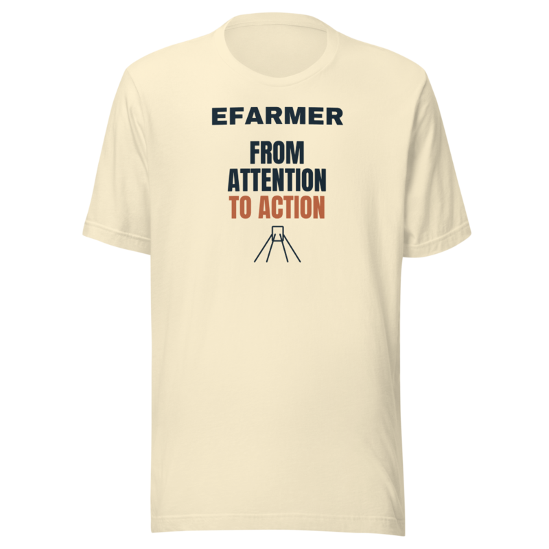 Efarmer — From Attention to Action Tee — Black, view 2