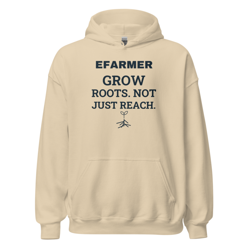 Efarmer — Grow Roots. Not Just Reach. Hoodie — Black, view 2