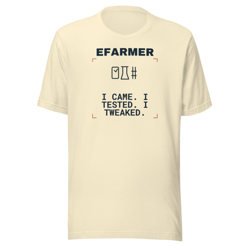 Efarmer — I Came. I Tested. I Tweaked. Tee — Black, view 2
