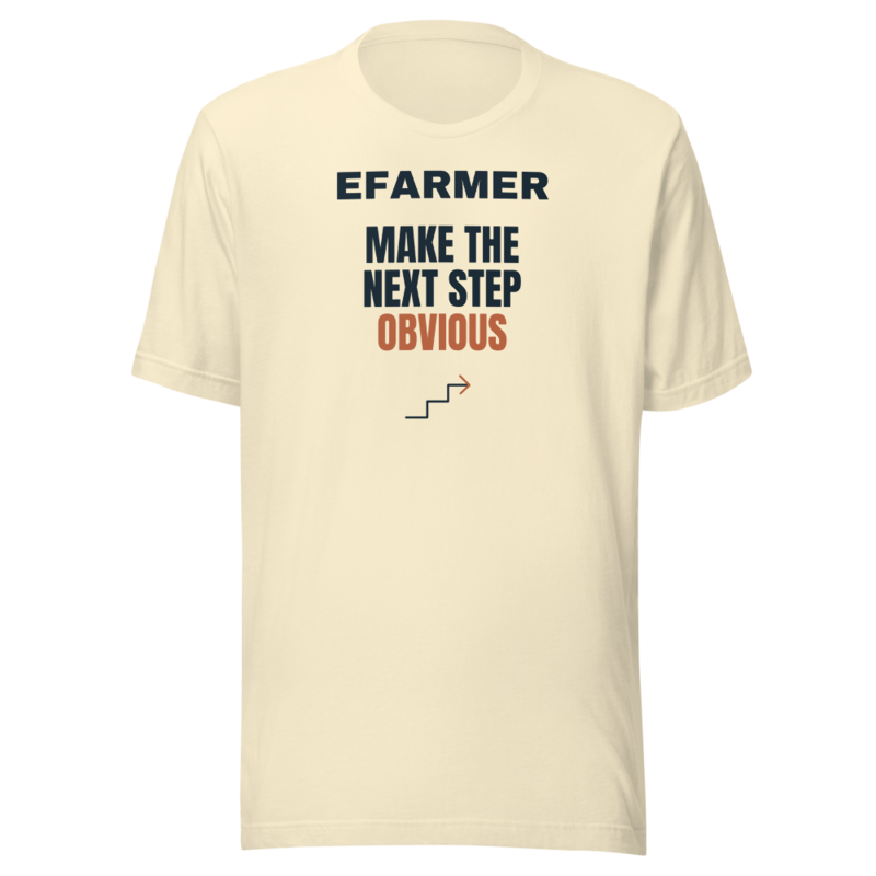Efarmer — Make the Next Step Obvious Tee — Black, view 2