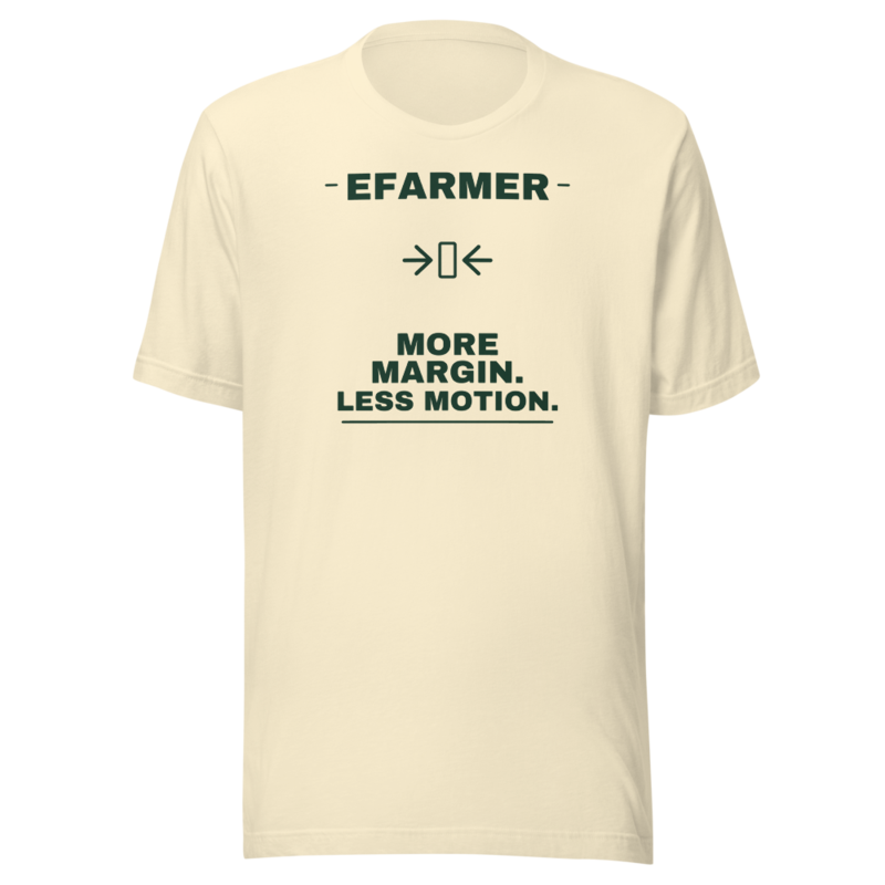 Efarmer — More Margin. Less Motion. Tee — Black, view 2