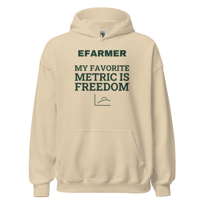 Efarmer — My Favorite Metric Is Freedom Hoodie — Black, view 2