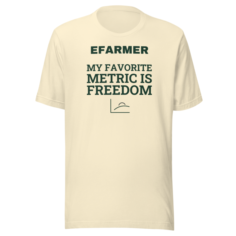 Efarmer — My Favorite Metric Is Freedom Tee — Black, view 2
