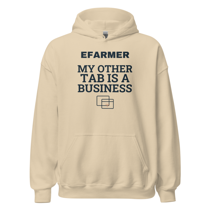 Efarmer — My Other Tab Is a Business Hoodie — Black, view 2