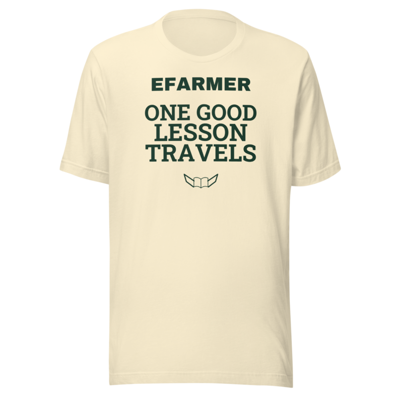 Efarmer — One Good Lesson Travels Tee — Black, view 2