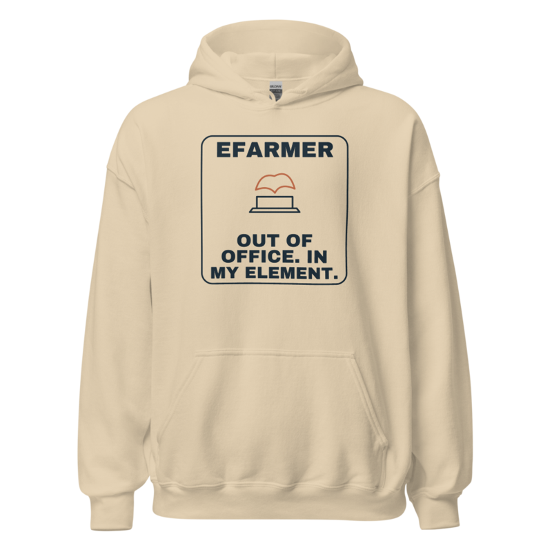 Efarmer — Out of Office. In My Element. Hoodie — Black, view 2