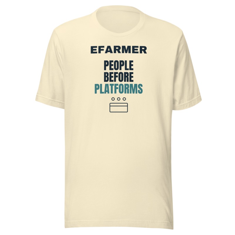 Efarmer — People Before Platforms Tee — Black, view 2
