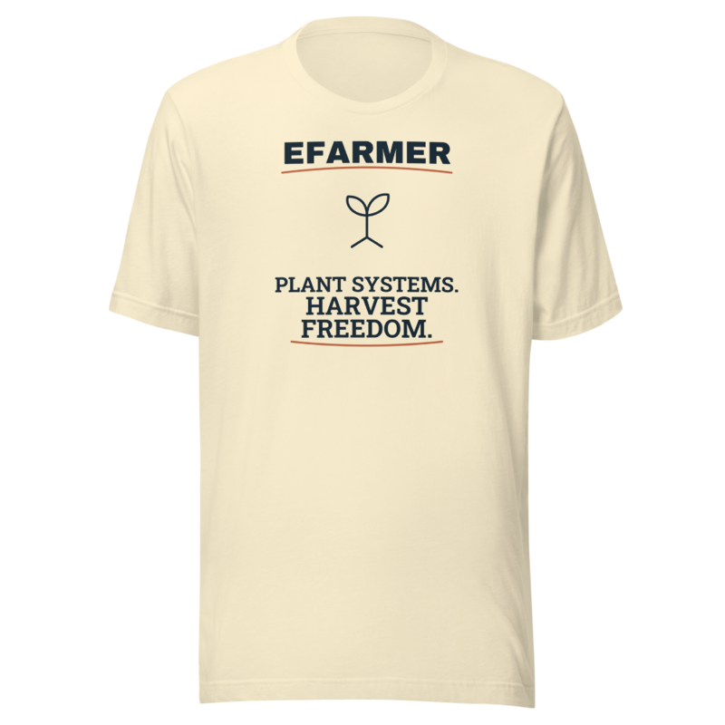 Efarmer — Plant Systems. Harvest Freedom. Tee — Black, view 2