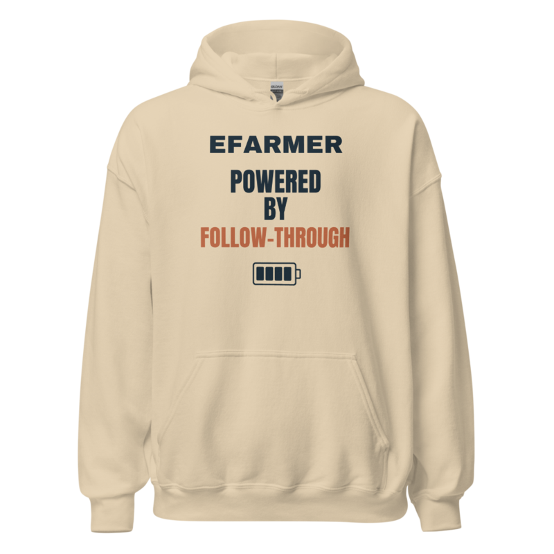 Efarmer — Powered by Follow-Through Hoodie — Black, view 2