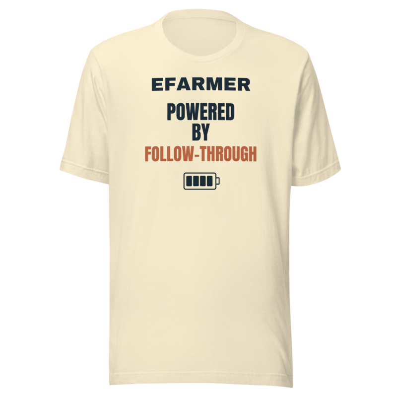 Efarmer — Powered by Follow-Through Tee — Black, view 2