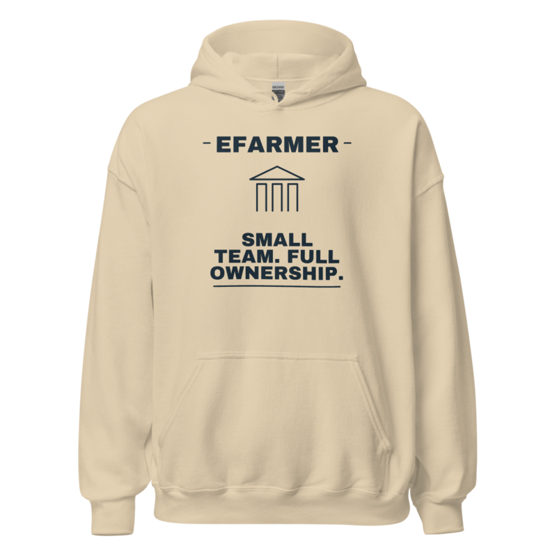 Efarmer — Small Team. Full Ownership. Hoodie — Black, view 2