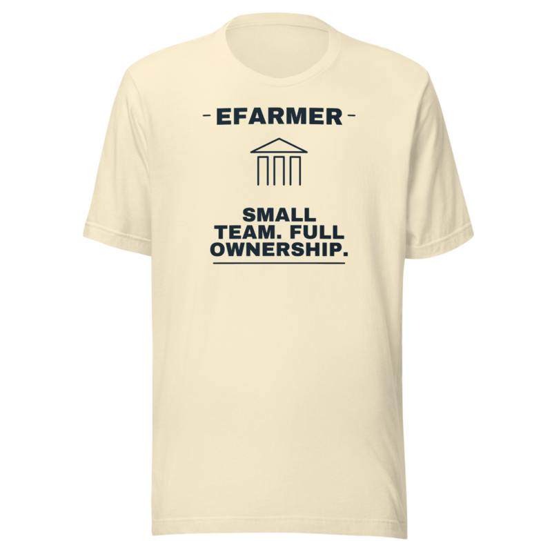 Efarmer — Small Team. Full Ownership. Tee — Black, view 2