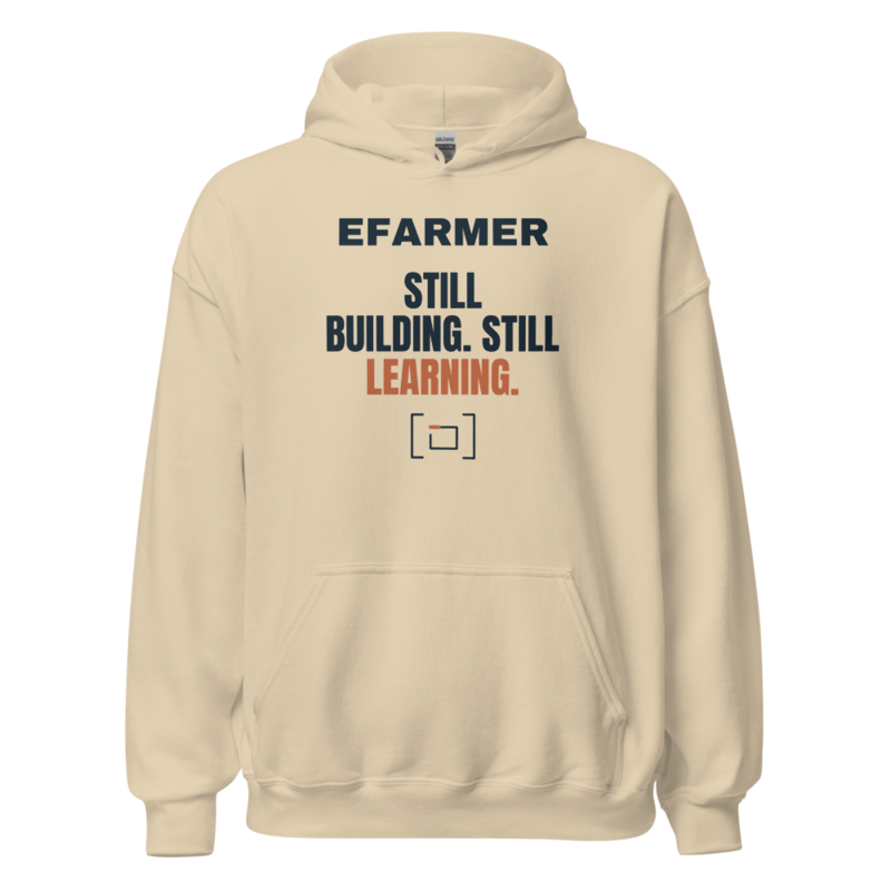 Efarmer — Still Building. Still Learning. Hoodie — Black, view 2